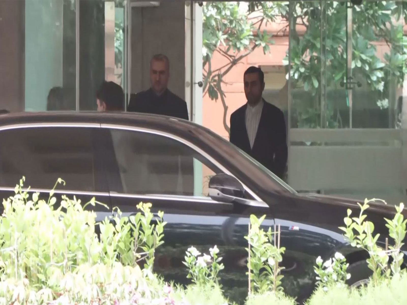 Iranian diplomats, including Deputy Chief of Mission Mohammad Javad Hosseini, leave the Ministry of External Affairs after India summoned them over the Iranian missile strike on two UAE tankers in the Strait of Hormuz. (Photo/ANI) Iranian diplomats, including Deputy Chief of Mission Mohammad Javad Hosseini, leave the Ministry of External Affairs after India summoned them over the Iranian missile strike on two UAE tankers in the Strait of Hormuz. (Photo/ANI)