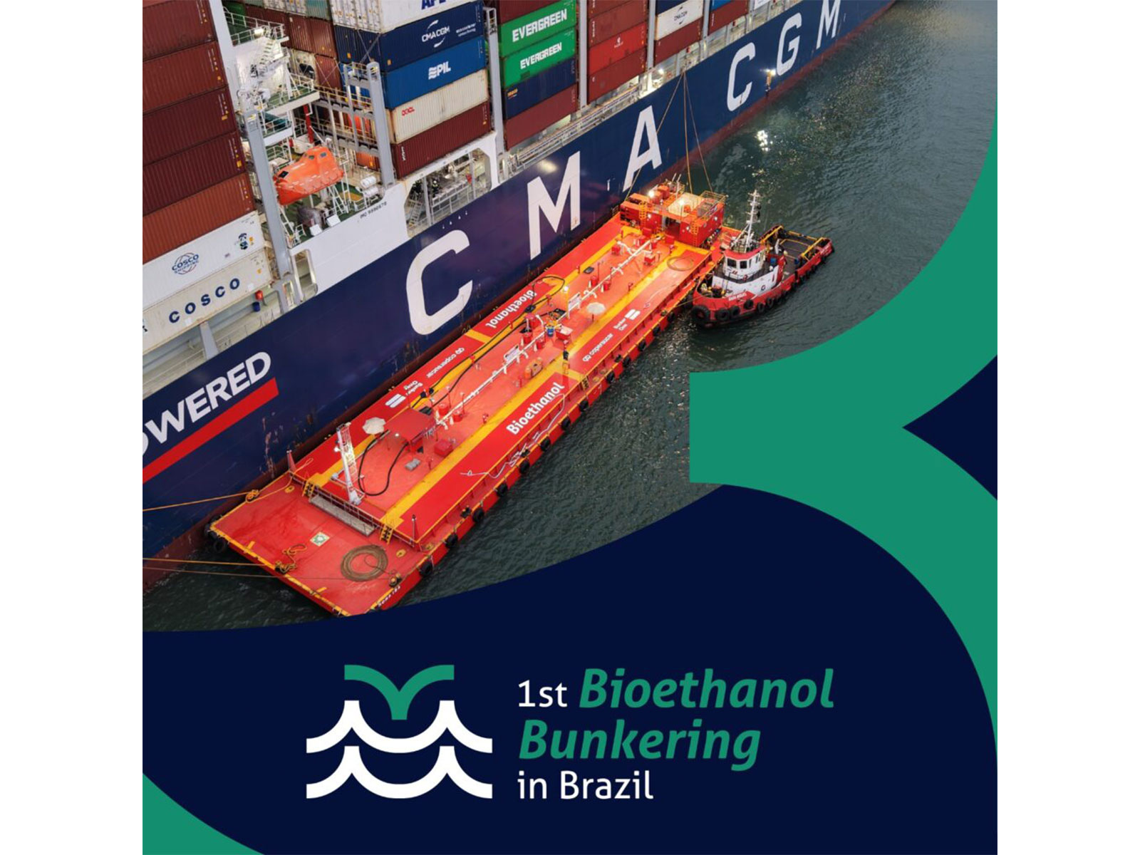 Brazil completes first bioethanol bunkering for container ship (Photo-Copersucar)