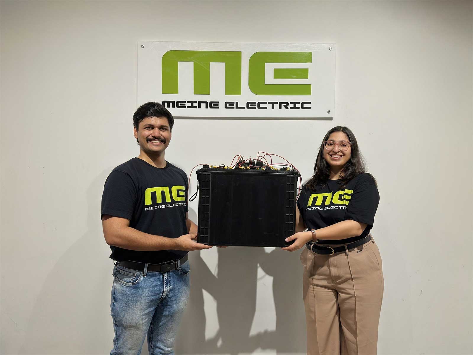 L-R Priyansh Mohan, Co-founder and CEO, Stuti Kakkar, Co-founder and COO, Meine Electric