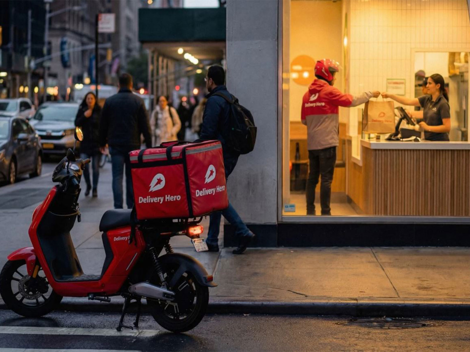 Delivery Hero โ Delivery rider picking up food up at a vendor store (Photo/Delivery Hero) Delivery Hero โ Delivery rider picking up food up at a vendor store (Photo/Delivery Hero)