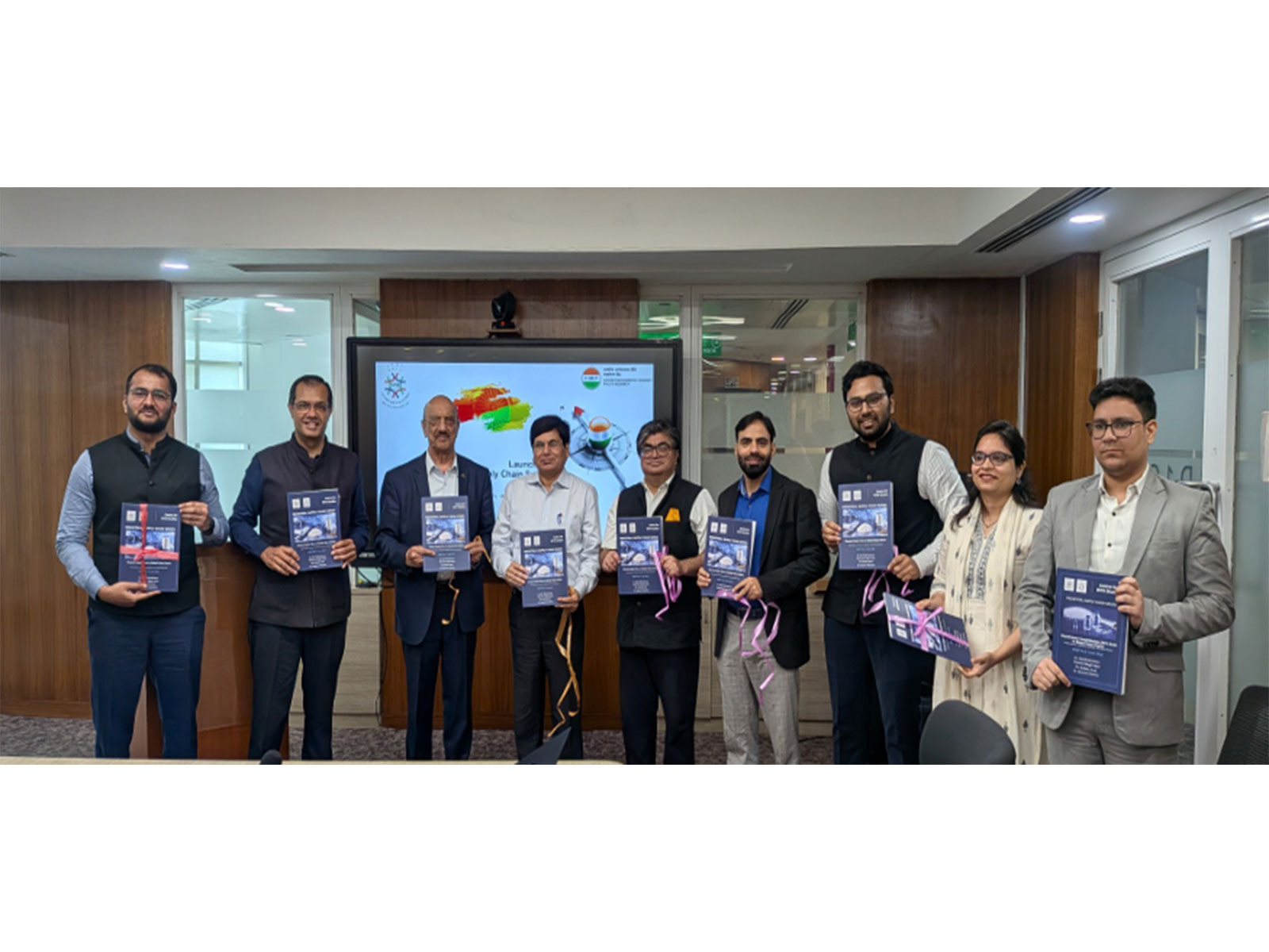 Chandra Gupta, Maj Gen Dhruv C. Katoch, Dr Pritam Banerjee and Dr. Jaijit Bhattacharya and authors releasing the reports. (Photo/@Centre for WTO Studies) Chandra Gupta, Maj Gen Dhruv C. Katoch, Dr Pritam Banerjee and Dr. Jaijit Bhattacharya and authors releasing the reports. (Photo/@Centre for WTO Studies)