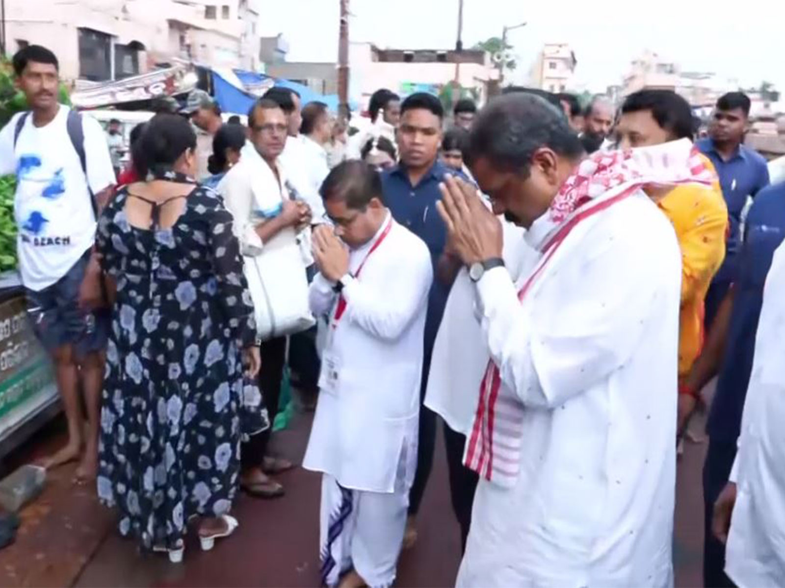Union Education Minister Dharmendra Pradhan visits Shri Jagannath Temple ahead of annual Rath Yatra (Photo/ANI)
