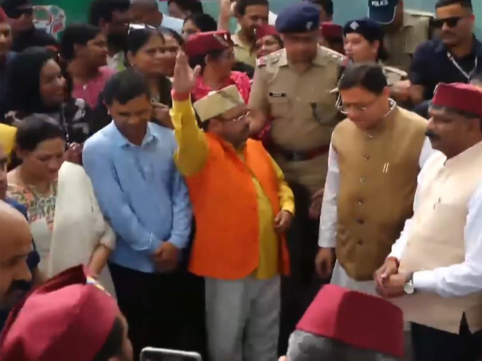 Uttarakhand CM Pushkar Singh Dhami participates in 'Harela Festival' (Photo/ANI)