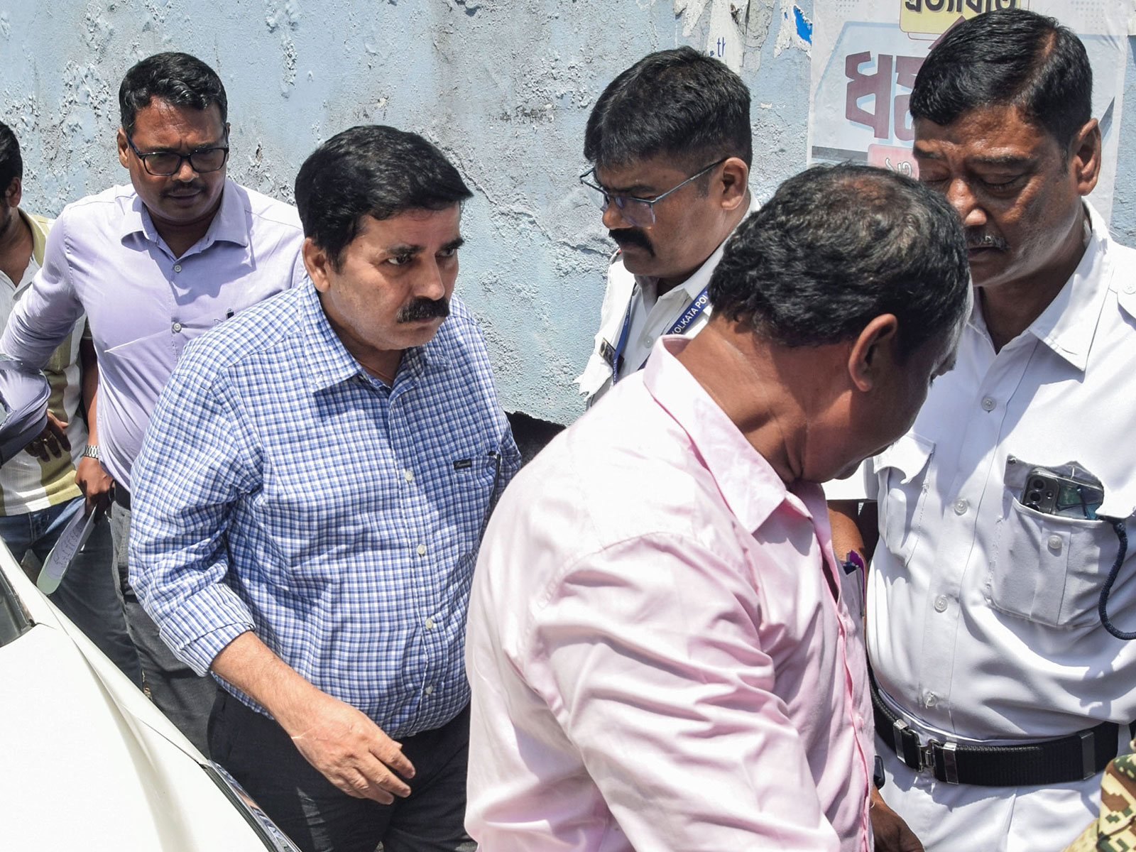 Former Kolkata Police DCP (Special Branch) Santanu Sinha Biswas produced before the court by ED (File photo/ANI) Former Kolkata Police DCP (Special Branch) Santanu Sinha Biswas produced before the court by ED (File photo/ANI)