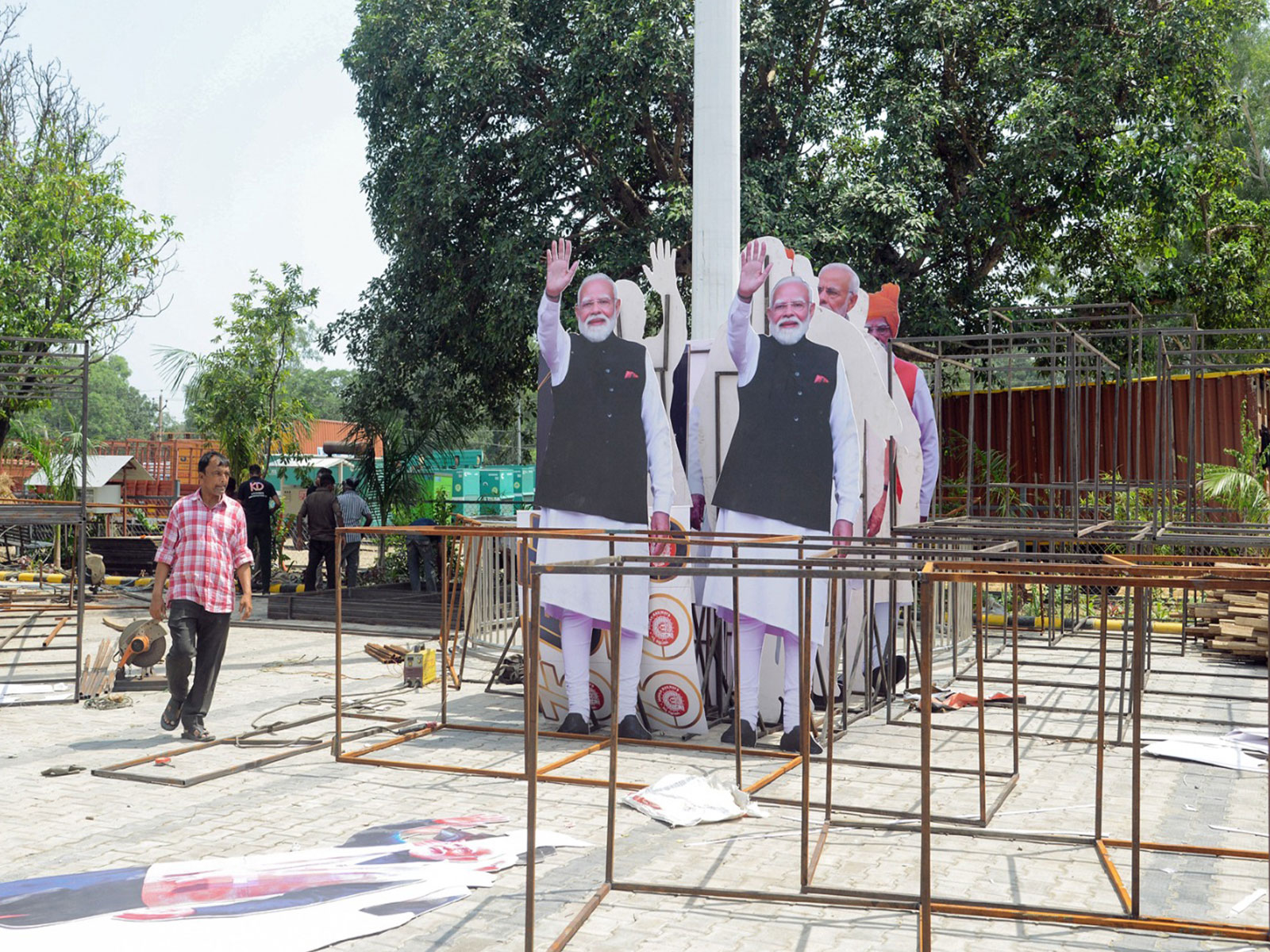 Preparations underway for PM Modi's arrival (File Photo/ANI)