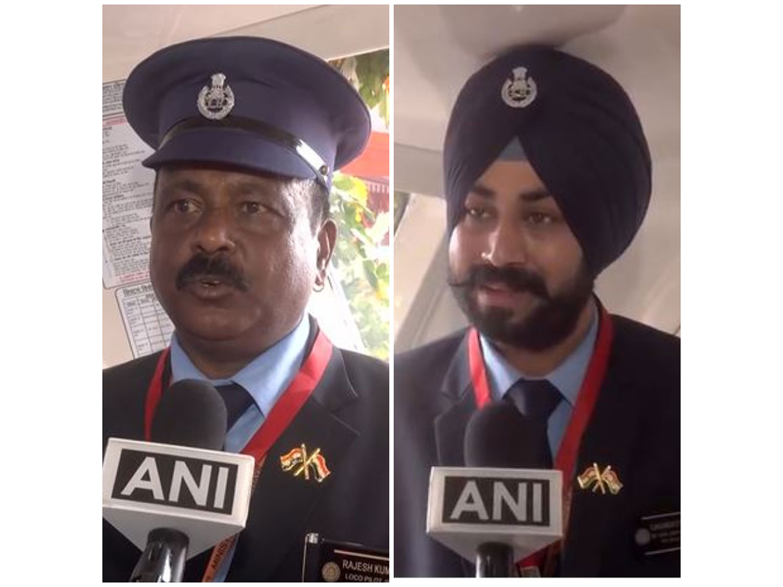 Loco Pilot Rajesh Kumar and Assistant Loco Pilot Gagandeep (Photo/ANI) Loco Pilot Rajesh Kumar and Assistant Loco Pilot Gagandeep (Photo/ANI)