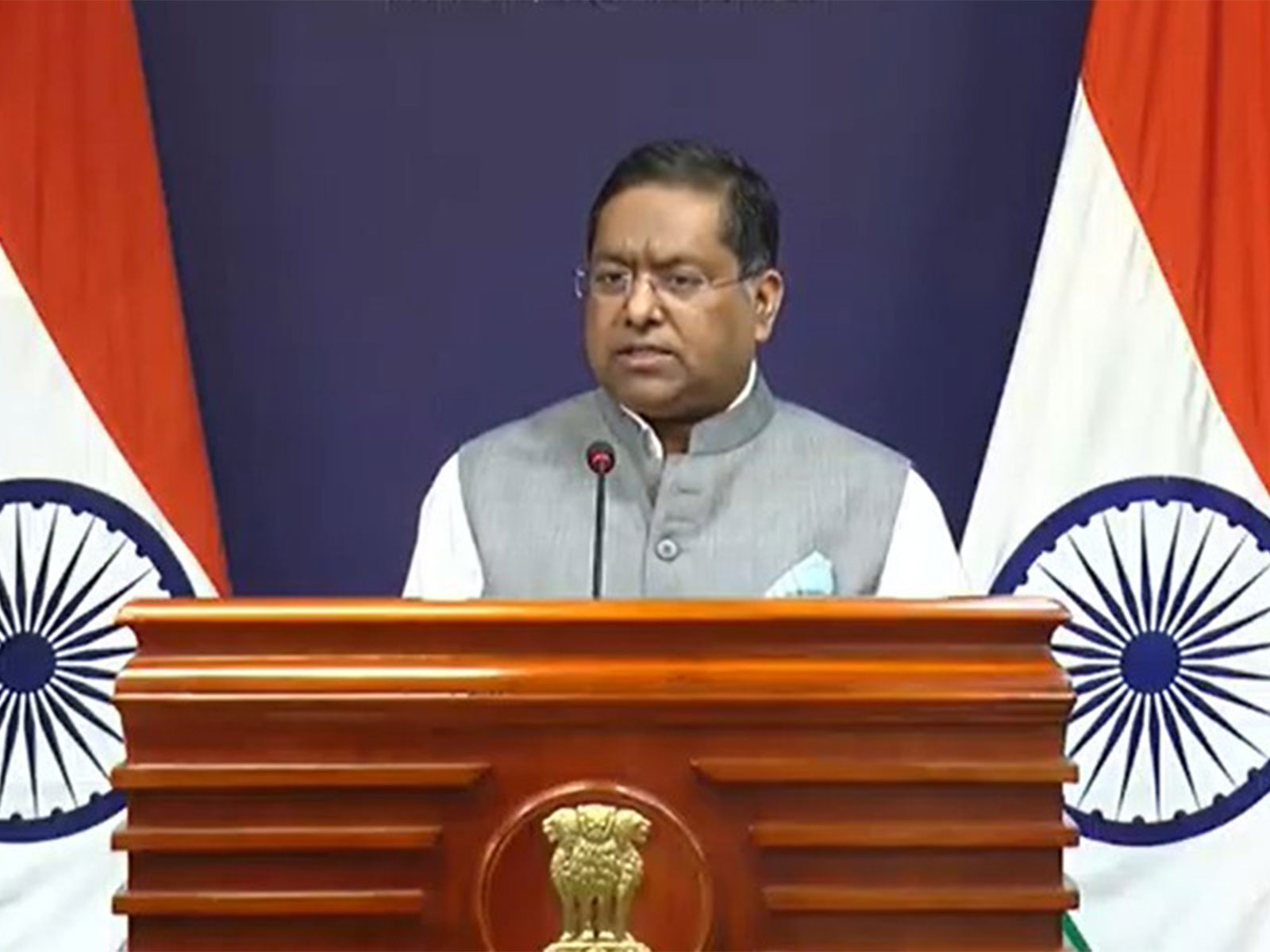  Ministry of External Affairs Spokesperson Randhir Jaiswal (Photo/ANI)