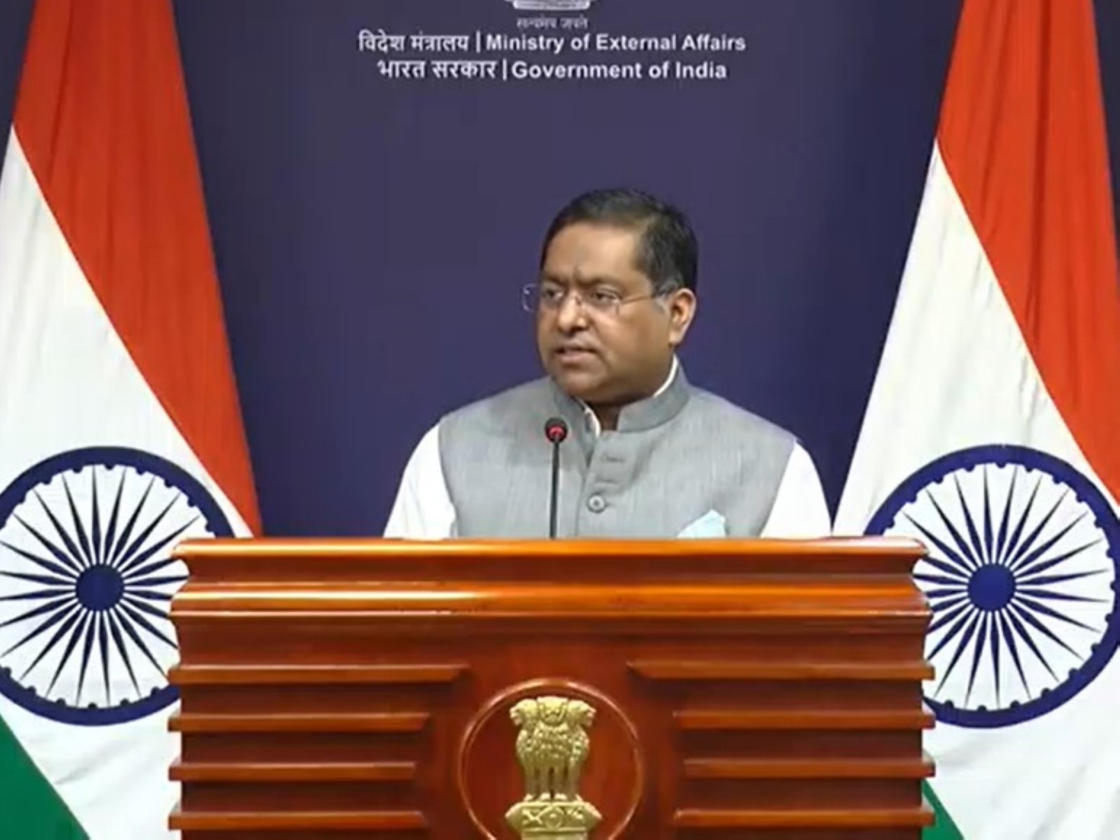 MEA spokesperson Randhir Jaiswal (Photo/ANI)