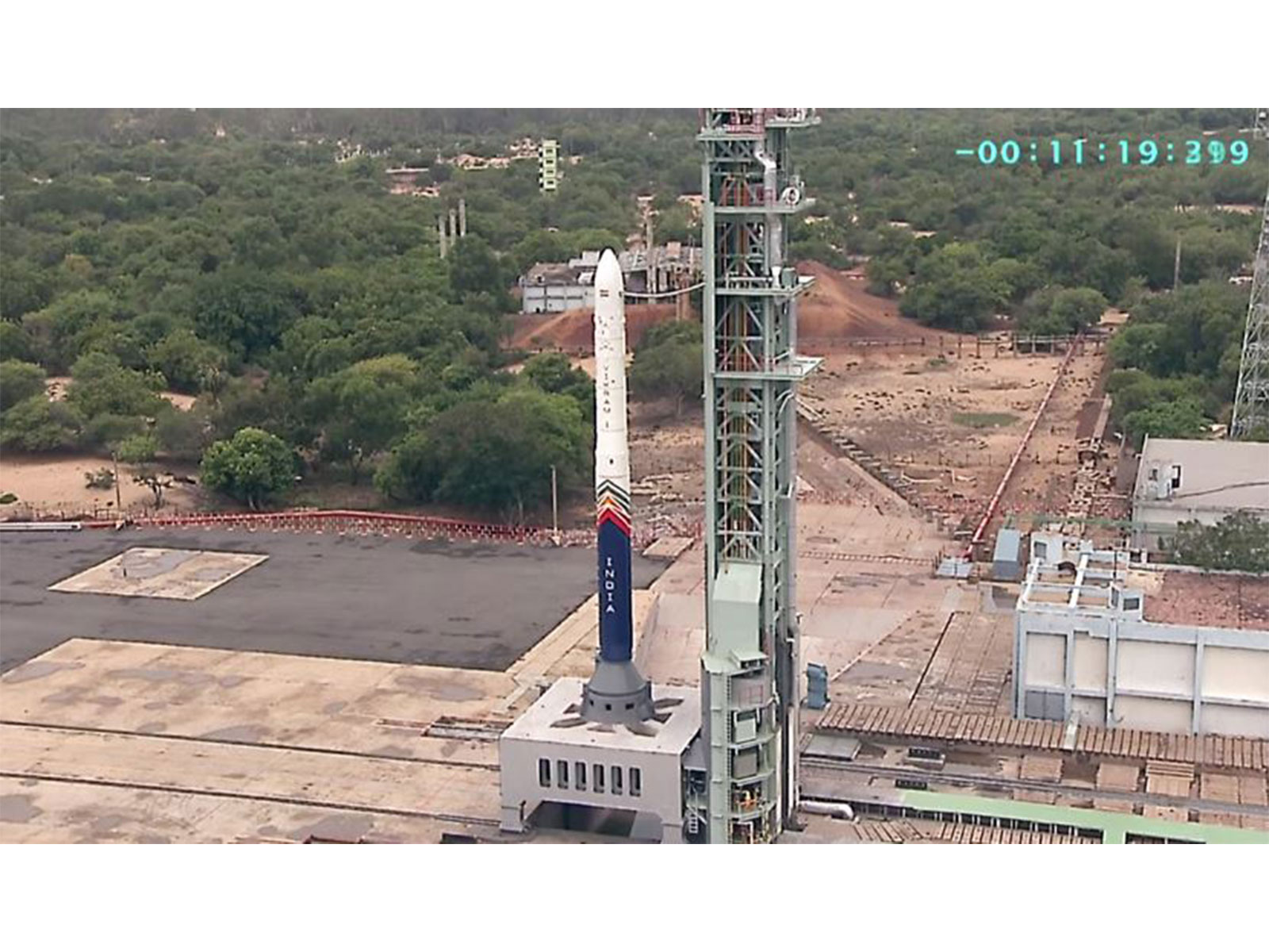 Vikram-1 India's first privately developed orbital rocket stands over 𝗟𝗮𝘂𝗻𝗰𝗵 𝗣𝗮𝗱 𝗮𝘁 𝗦𝗛𝗔𝗥 before its launch from the Satish Dhawan Space Centre, in Sriharikota (Photo/ANI) Vikram-1 India's first privately developed orbital rocket stands over 𝗟𝗮𝘂𝗻𝗰𝗵 𝗣𝗮𝗱 𝗮𝘁 𝗦𝗛𝗔𝗥 before its launch from the Satish Dhawan Space Centre, in Sriharikota (Photo/ANI)