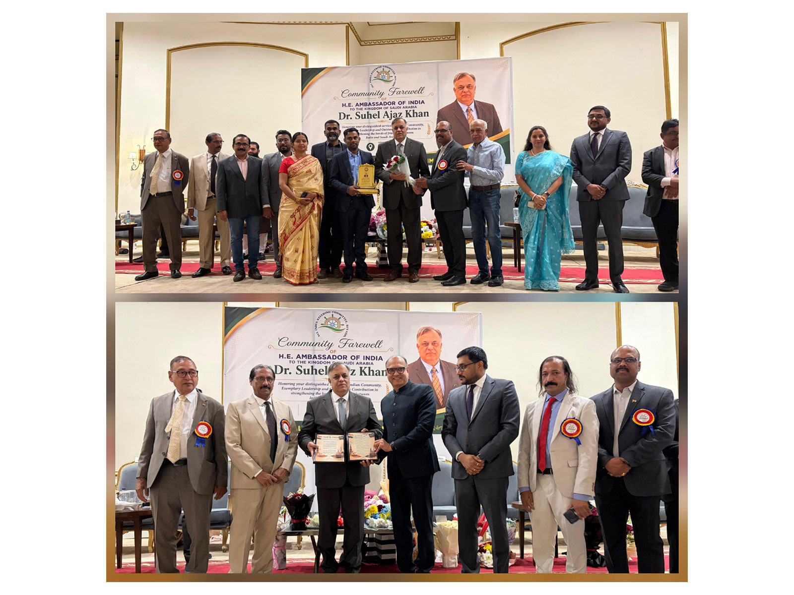 Ambassador Suhel Khan recieves grand farewell from Indian community in Saudi Arabia (Photo/X/@IndianEmbRiyadh) Ambassador Suhel Khan recieves grand farewell from Indian community in Saudi Arabia (Photo/X/@IndianEmbRiyadh)