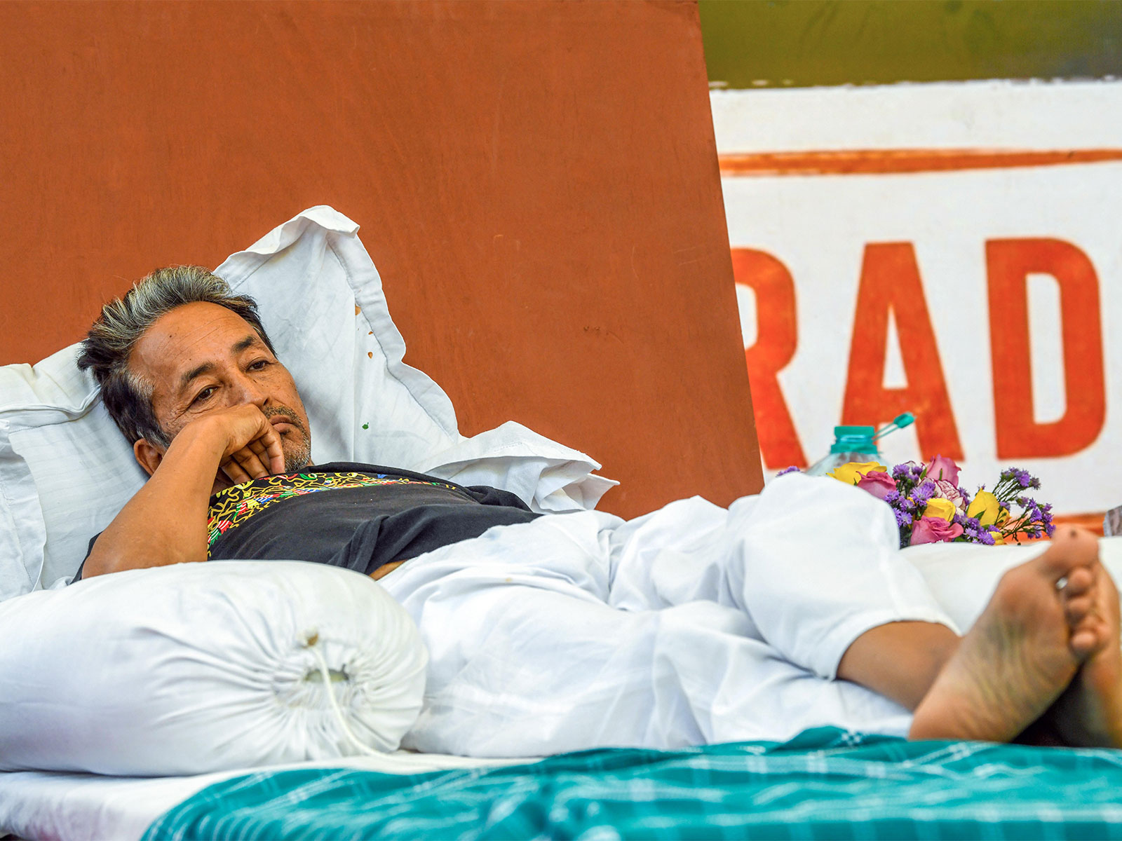 Activist Sonam Wangchuk during hunger strike at Jantar Mantar (File Photo/ANI)
