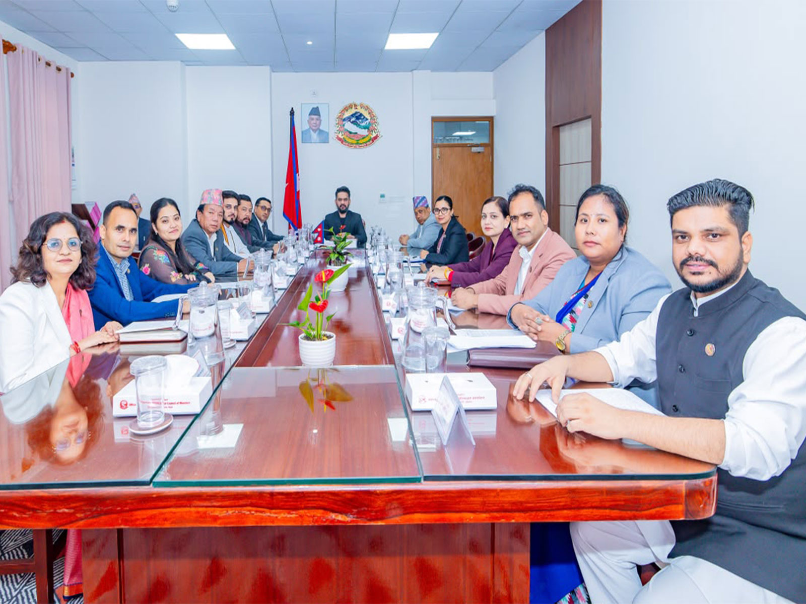 Visual from the cabinet meeting which made decision about replacing the map on coins with Lo gyaker Monastery (Photo/Nepal PMO) Visual from the cabinet meeting which made decision about replacing the map on coins with Lo gyaker Monastery (Photo/Nepal PMO)