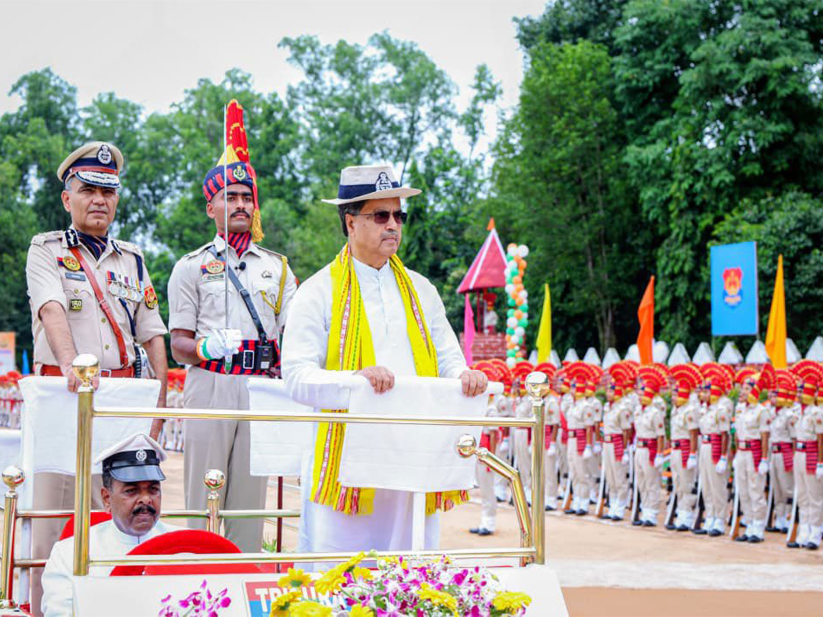 Tripura Chief Minister Manik Saha participates in 92nd batch passing-out paradeย of Police Constables. (Photo:X@DrManikSaha2) Tripura Chief Minister Manik Saha participates in 92nd batch passing-out paradeย of Police Constables. (Photo:X@DrManikSaha2)