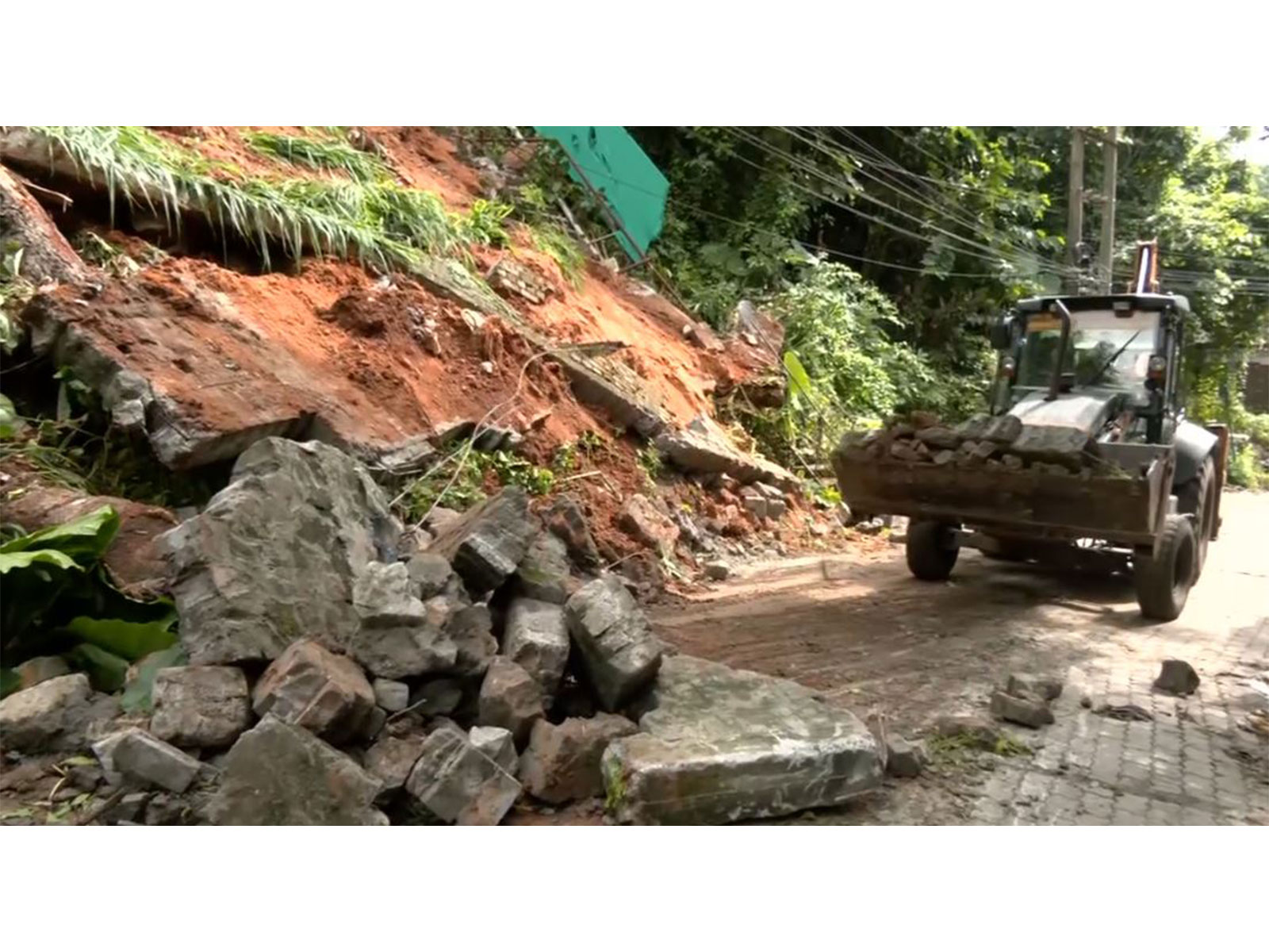 Massive landslide hits Guwahati's Kharghuli area (Photo/ANI)