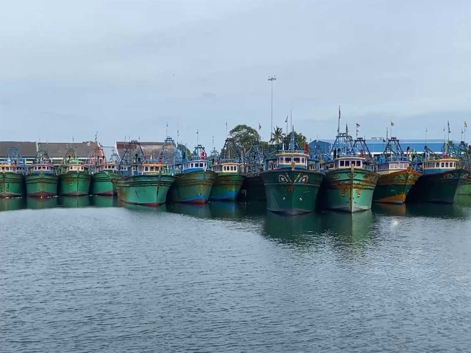 Fishing boats in Thoothukudi Fishing Harbour (Photo/ANI)