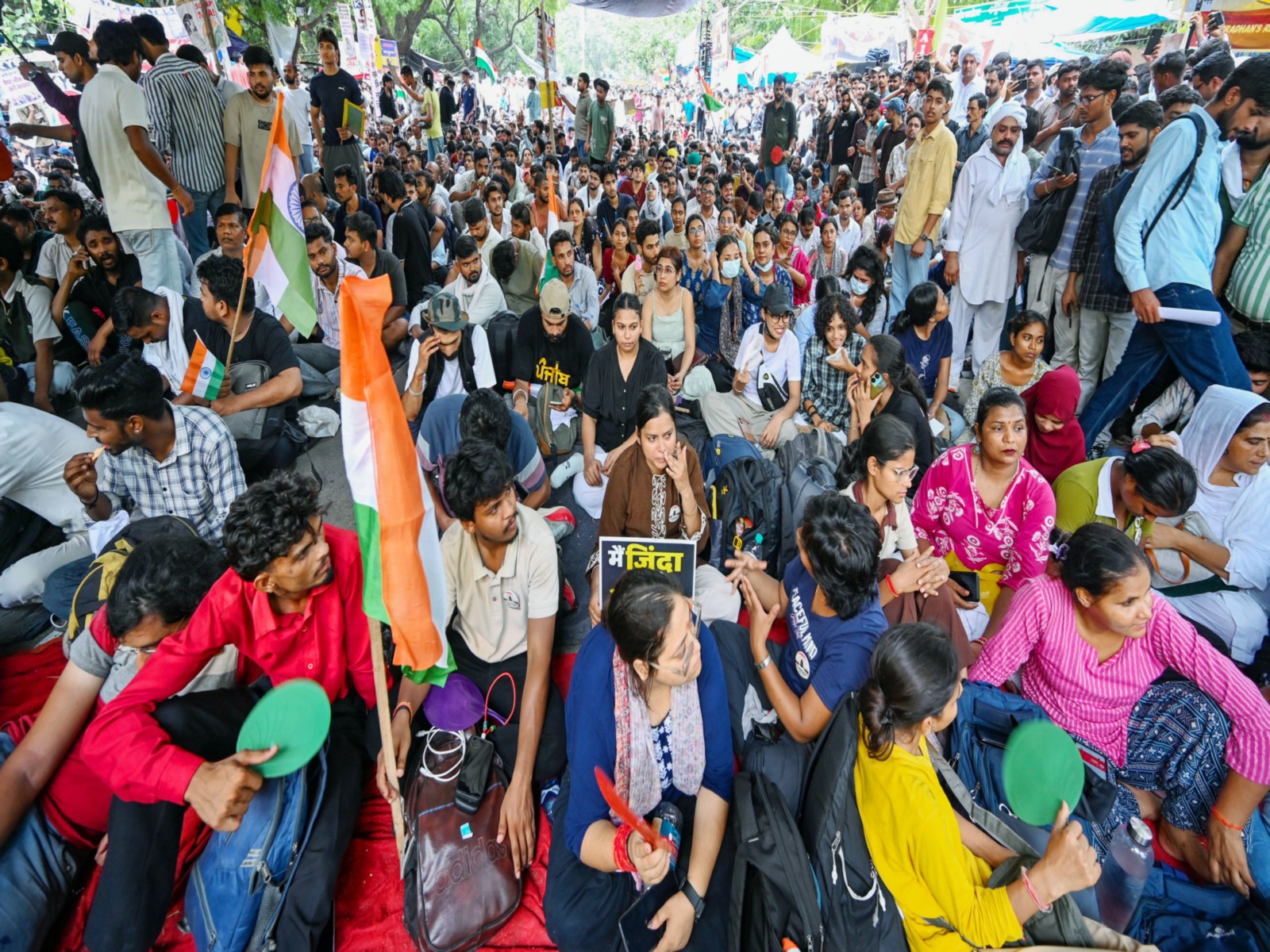 Visuals from protest at Jantar Mantar (File Photo/ANI) Visuals from protest at Jantar Mantar (File Photo/ANI)