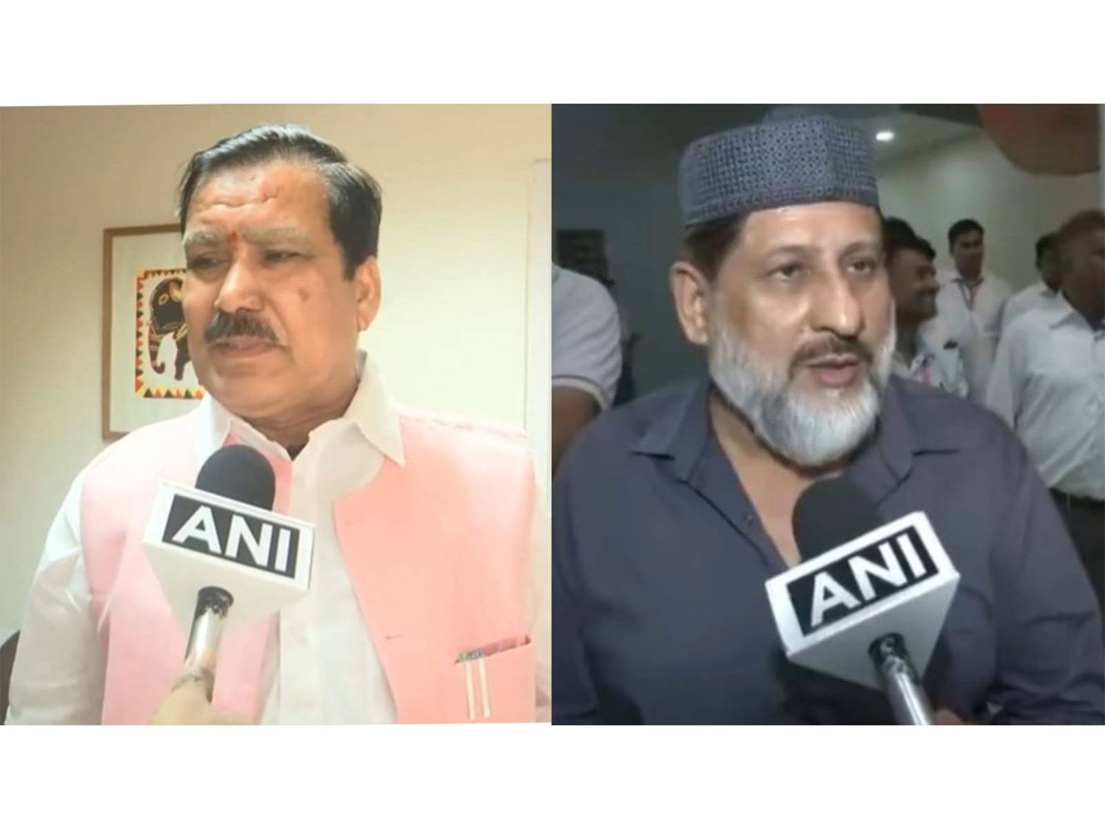 MP Minister Gautam Tetwal (L) and Congress MLA Arif Masood (Photo/ANI) MP Minister Gautam Tetwal (L) and Congress MLA Arif Masood (Photo/ANI)