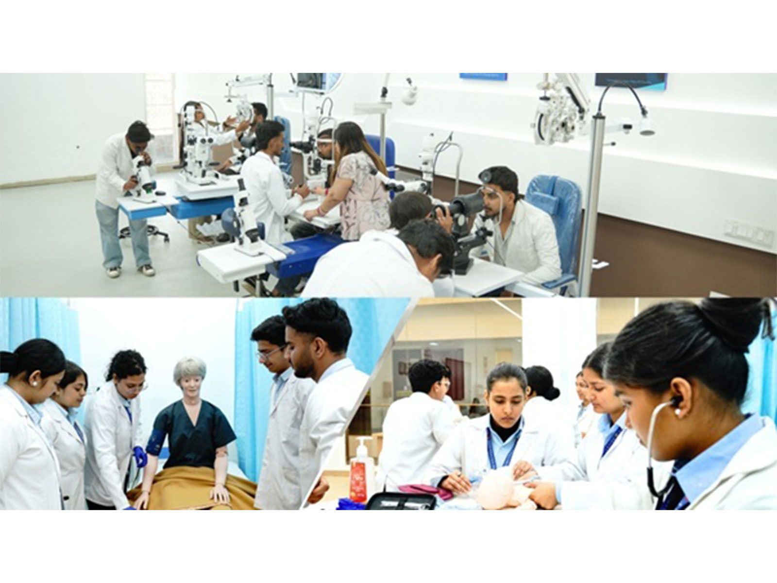 Galgotias University's state-of-the-art nursing simulation lab and optometry lab give students hands-on mastery of clinical skills before they enter hospital practice
