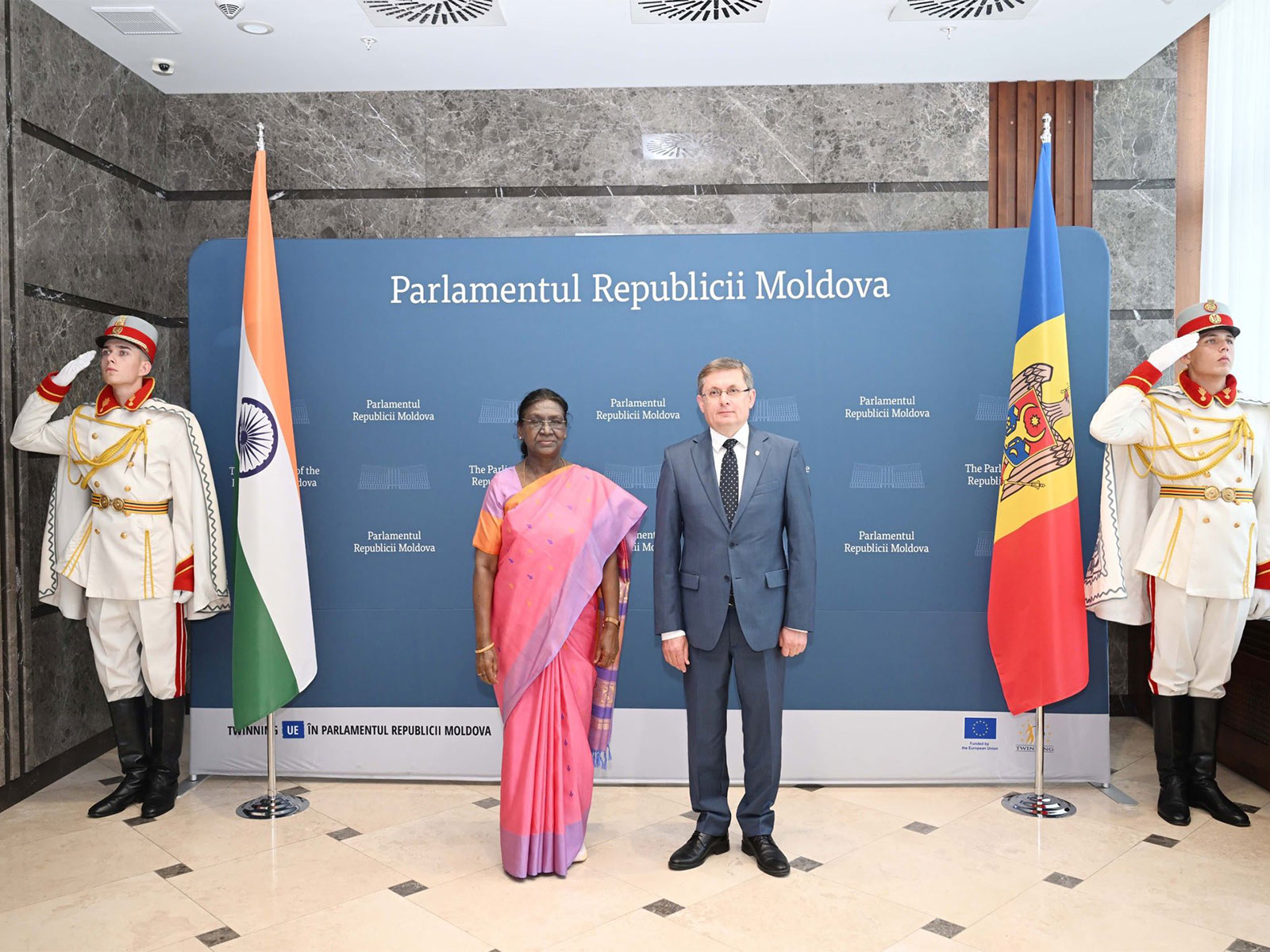 President Droupadi Murmu meets President of the Parliament of Moldova, Igor Grosu (Photo/X/@MEAIndia) President Droupadi Murmu meets President of the Parliament of Moldova, Igor Grosu (Photo/X/@MEAIndia)