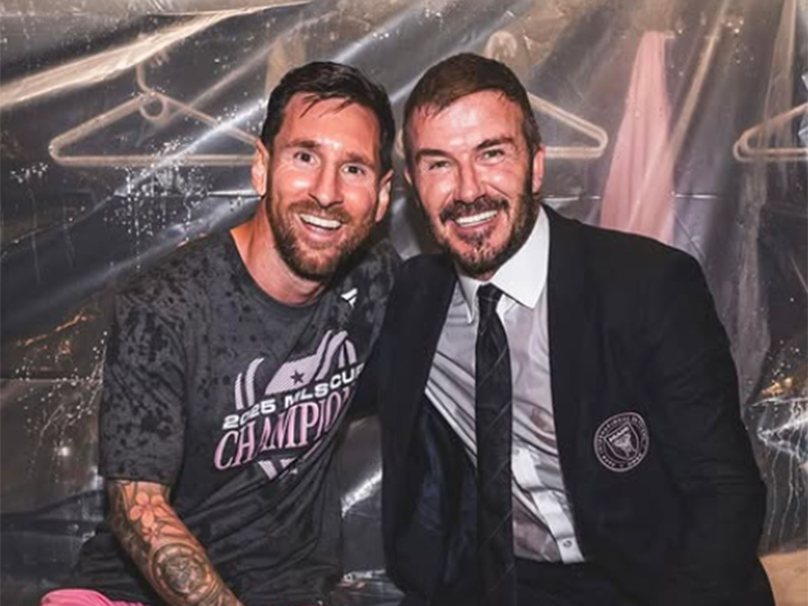 David Beckham with Lionel Messi (Photo/ Instagram@davidbeckham) David Beckham with Lionel Messi (Photo/ Instagram@davidbeckham)