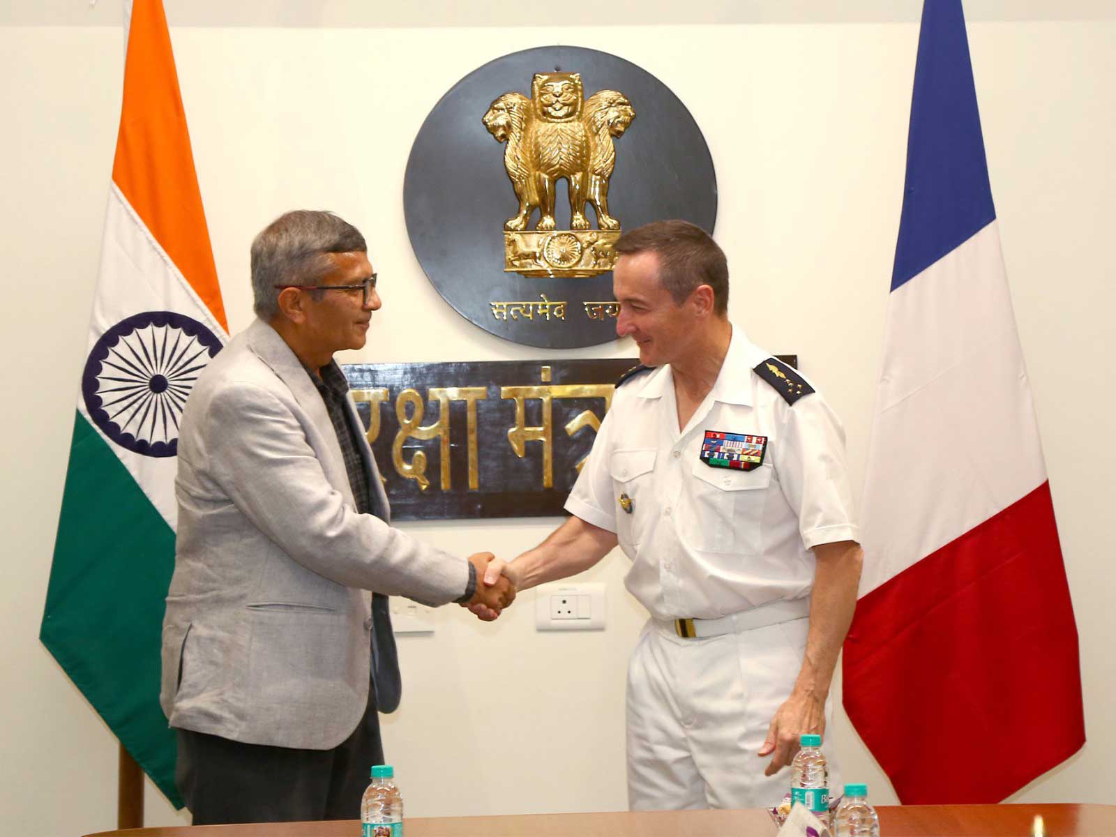 Chief of Defence, France, General (Air) Fabien Mandon calls on Defence Secretary Rajesh Kumar Singh (Photo/X@SpokespersonMoD) Chief of Defence, France, General (Air) Fabien Mandon calls on Defence Secretary Rajesh Kumar Singh (Photo/X@SpokespersonMoD)