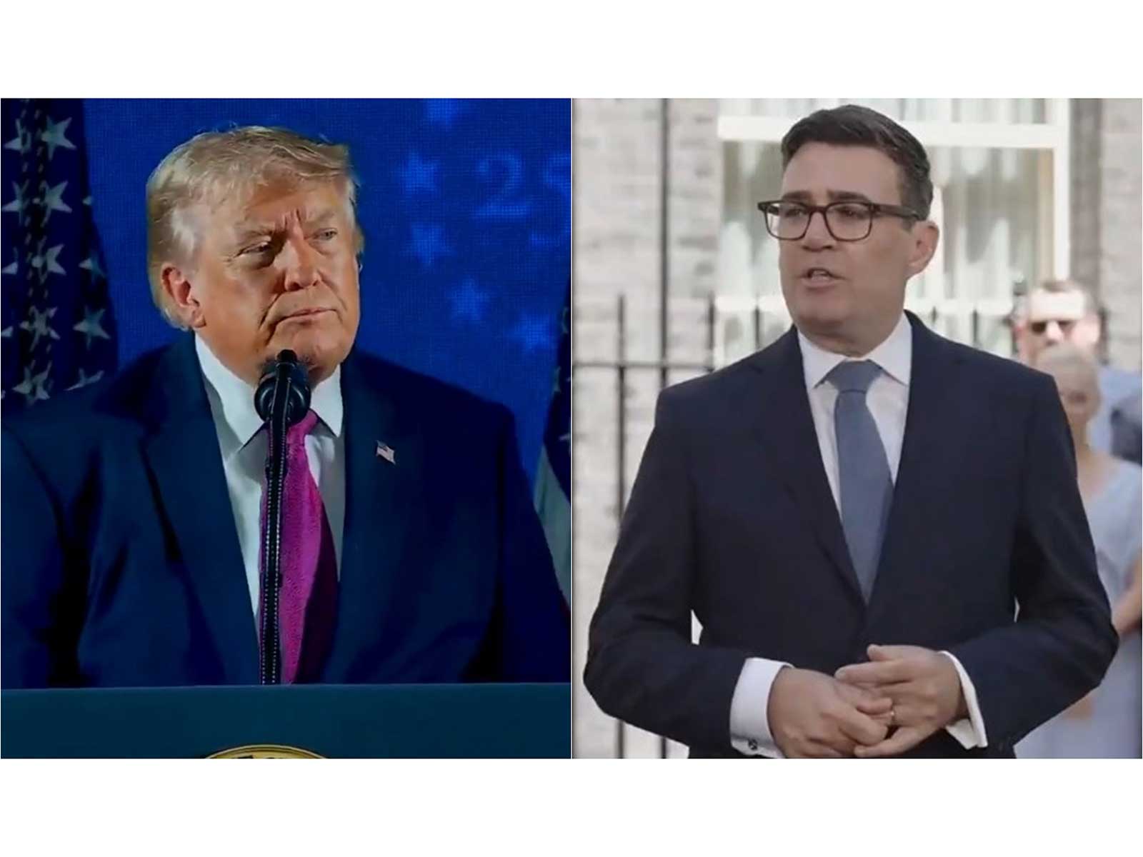 US President Donald Trump and UK Prime Minister Andy Burnham (Photos Youtube/WhiteHouse, X/@andyburnham) US President Donald Trump and UK Prime Minister Andy Burnham (Photos Youtube/WhiteHouse, X/@andyburnham)