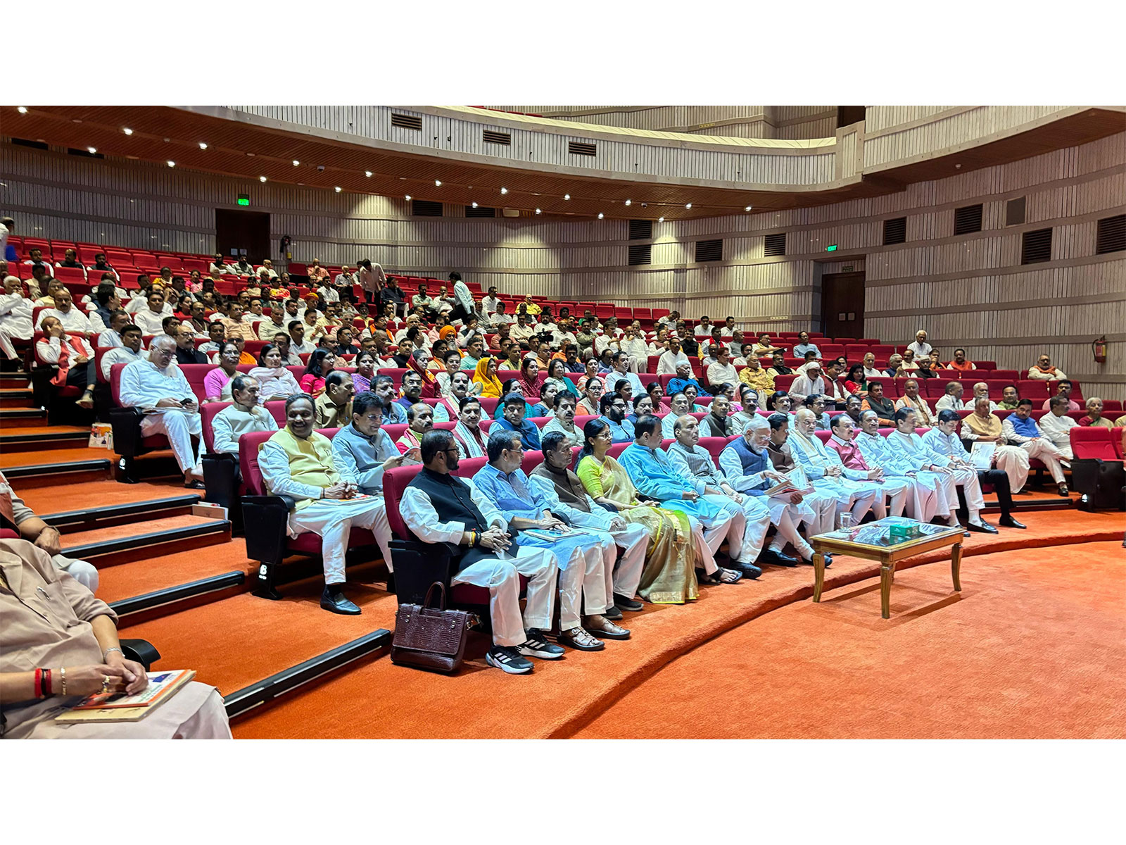 Visual from NDA's Mangal Milan meeting (Photo/ANI) Visual from NDA's Mangal Milan meeting (Photo/ANI)
