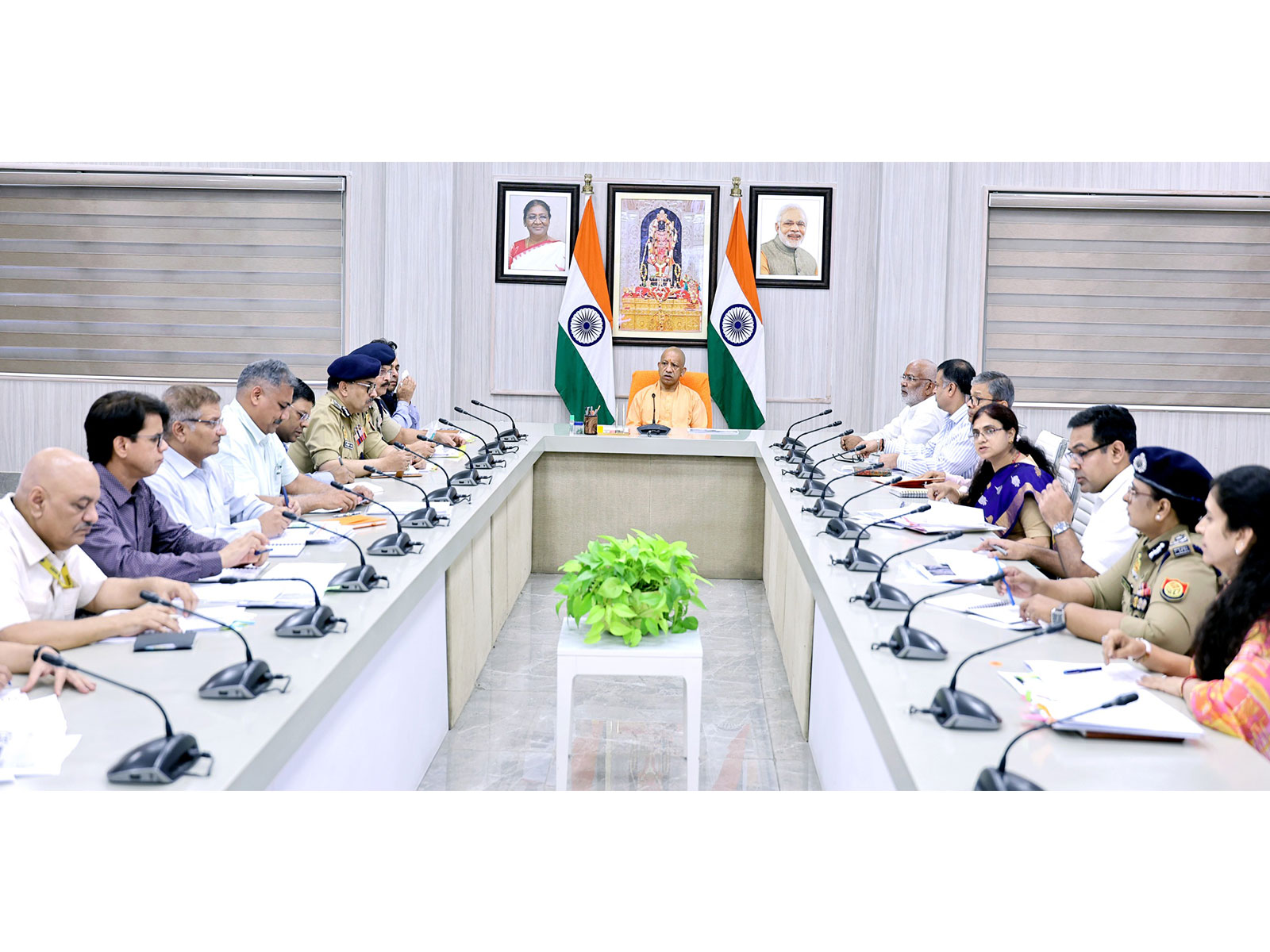 CM Yogi Adityanath chairs high-level review meeting on erratic rainfall (PhotO:X@CMOfficeUP)