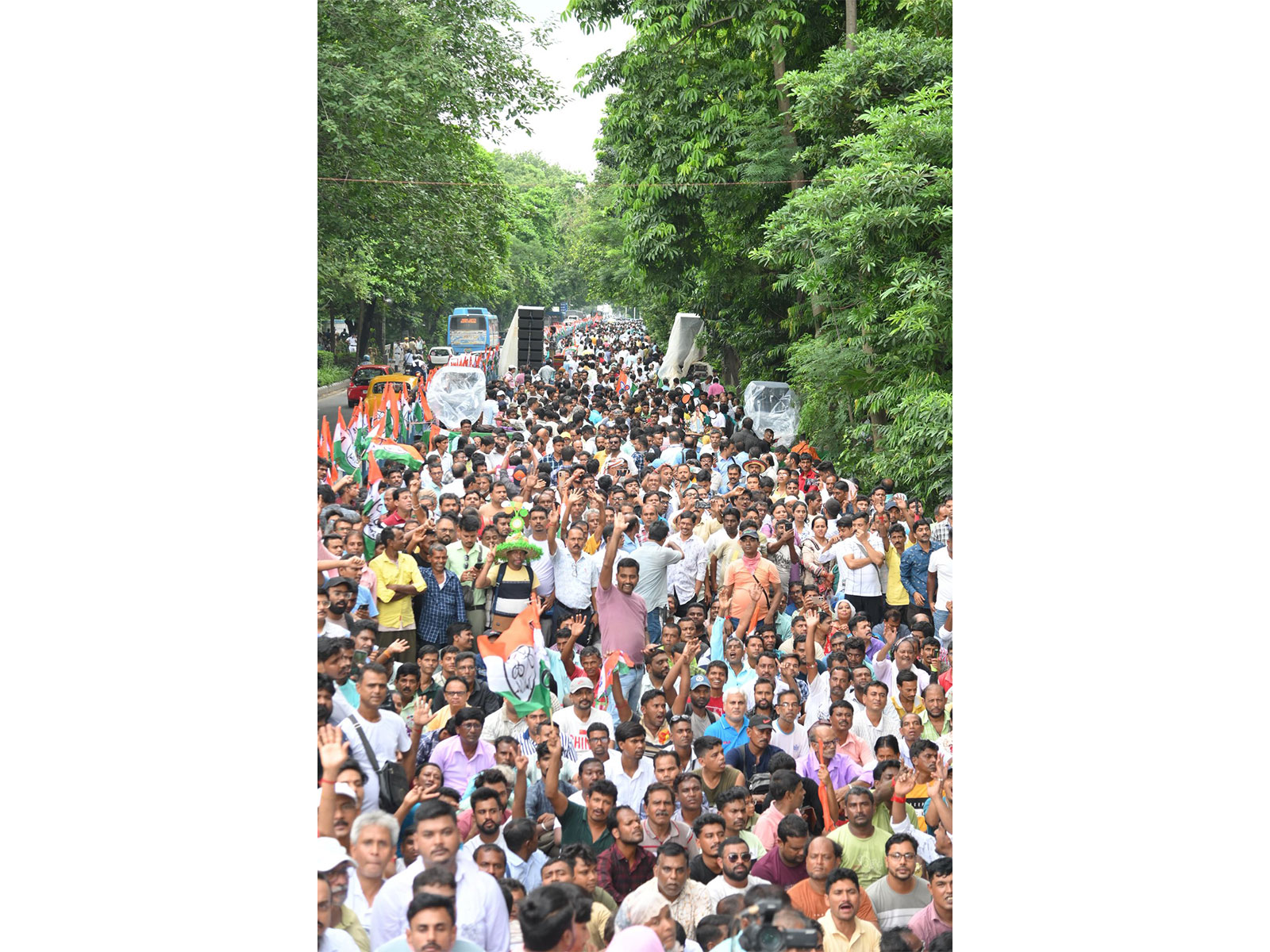 TMC observes 21st July Martyr's Day rally at Birla Planetarium, Kolkata, West Bengal (Photo/@AITCofficial)