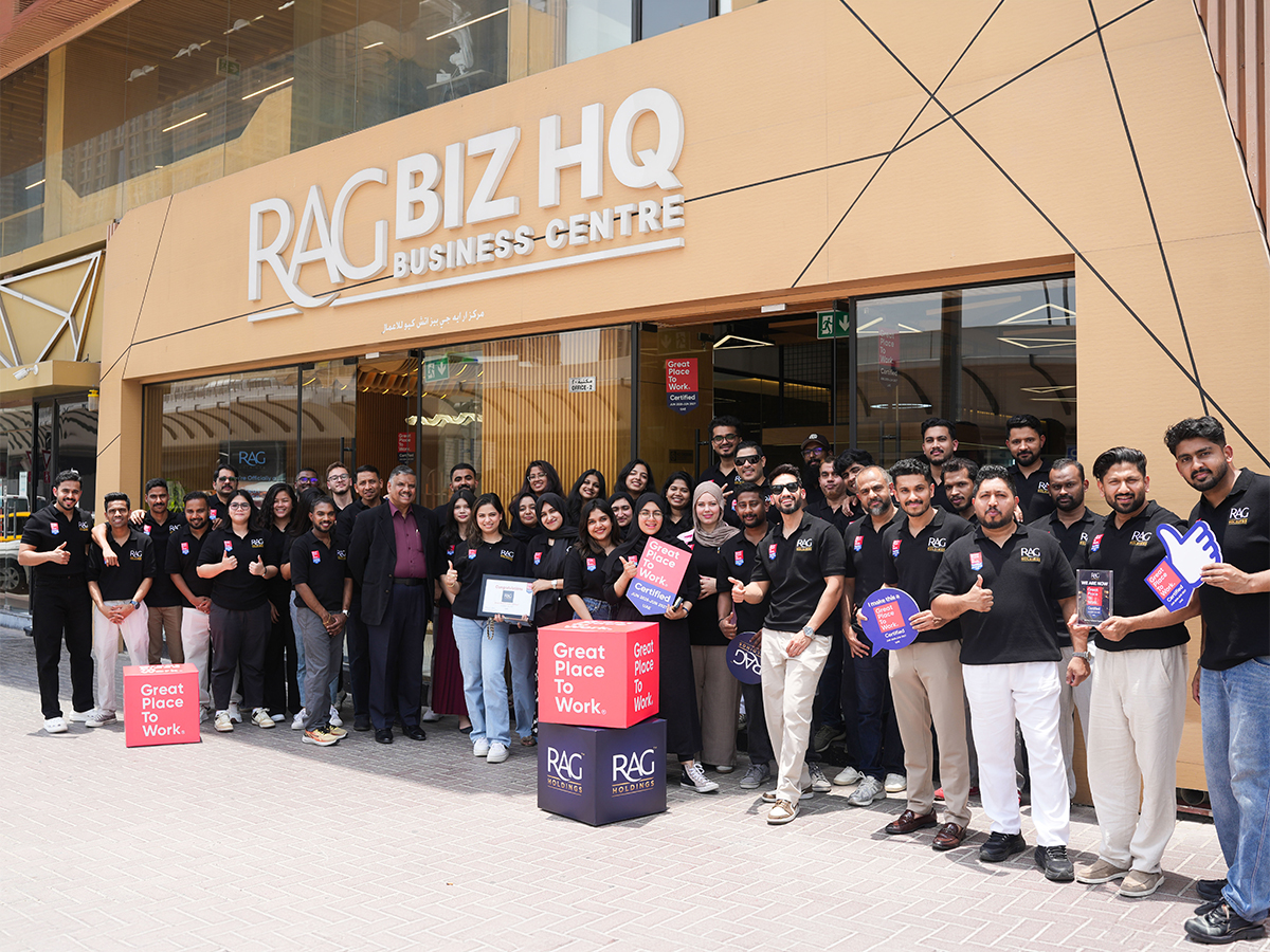 The RAG Holdings Team celebrates its Great Place to Work Certification, recognizing a workplace culture built on trust, collaboration and shared success