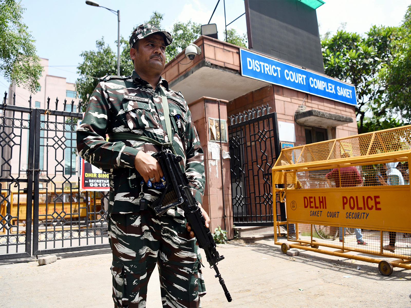Visual of outside Saket Court in New Delhi (FilePhoto/ANI)