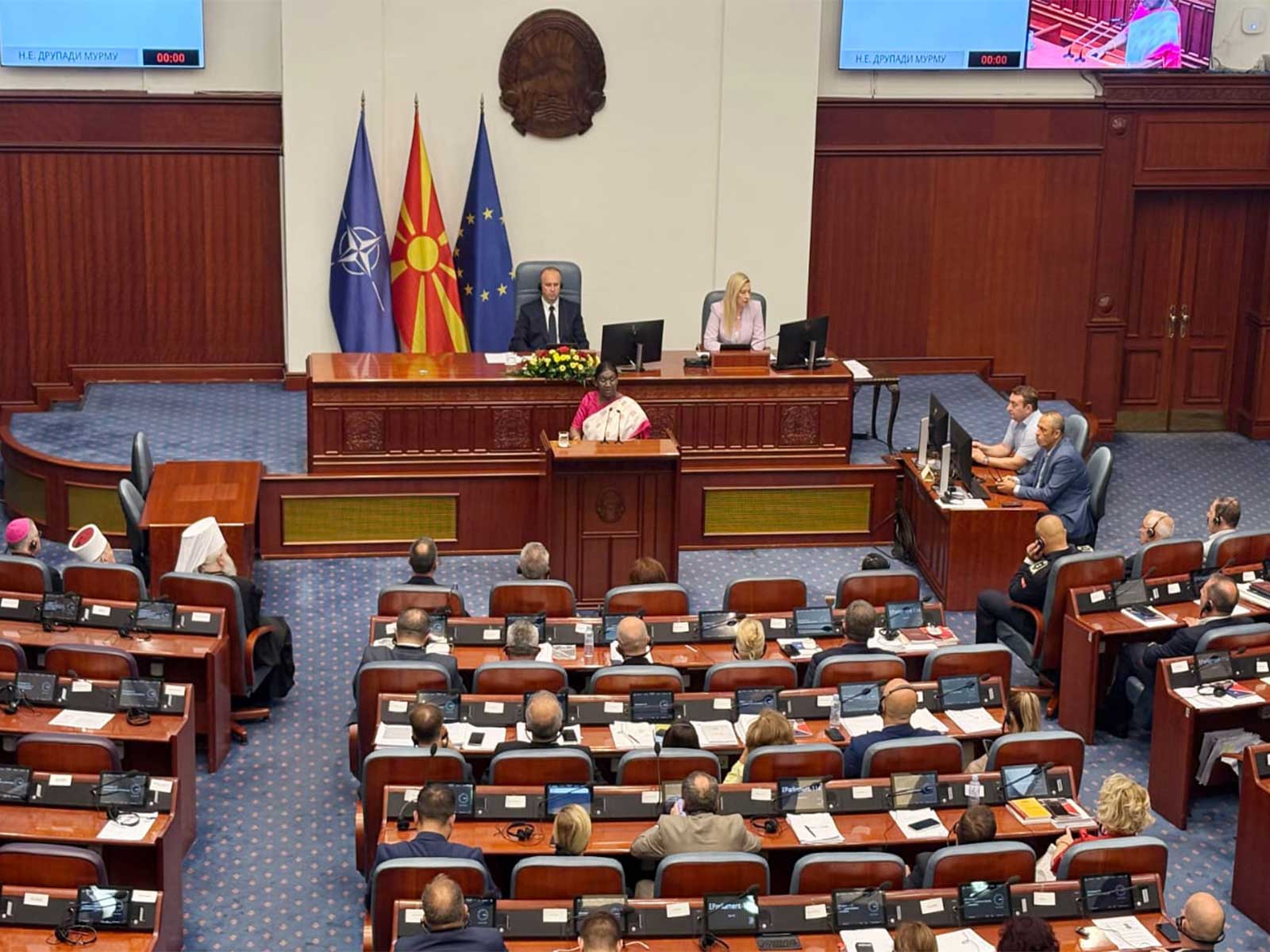 President Droupadi Murmu addressed North Macedonia Assembly (Photo/Rashtrapati Bhavan)
