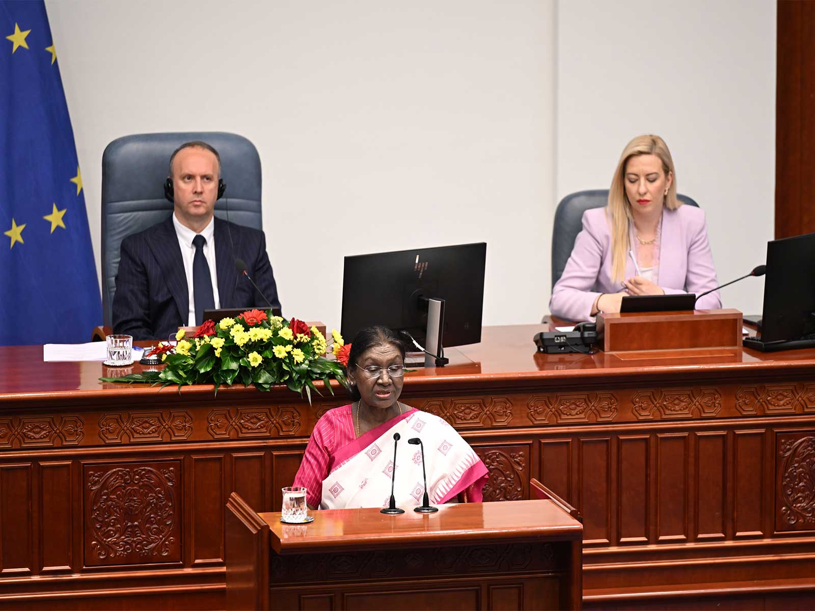 President Droupadi Murmu addresses the Parliament of North Macedonia (Photo/X@rashtrapatibhvn) President Droupadi Murmu addresses the Parliament of North Macedonia (Photo/X@rashtrapatibhvn)