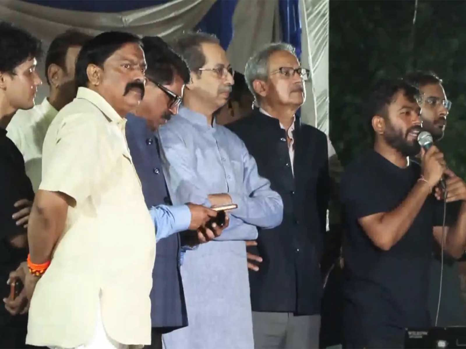Shiv Sena (UBT) chief Uddhav Thackeray reaches Jantar Mantar (Photo/ANI)