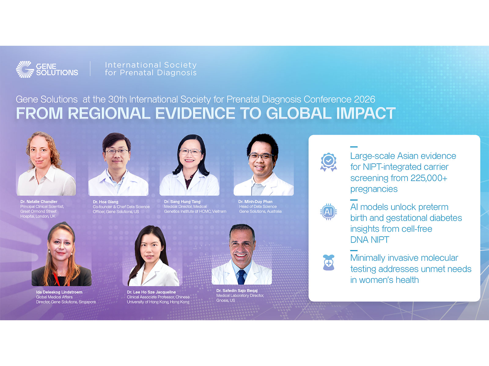 Gene Solutions Showcases Global Evidence and Responsible Innovation in Prenatal and Women's Genomic Health at ISPD 2026