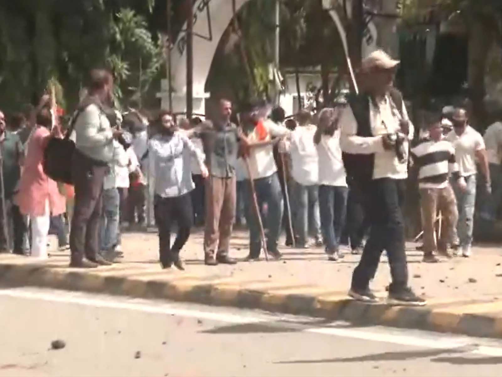 Visual from outside Congress' office in Patna (Photo/ANI) Visual from outside Congress' office in Patna (Photo/ANI)