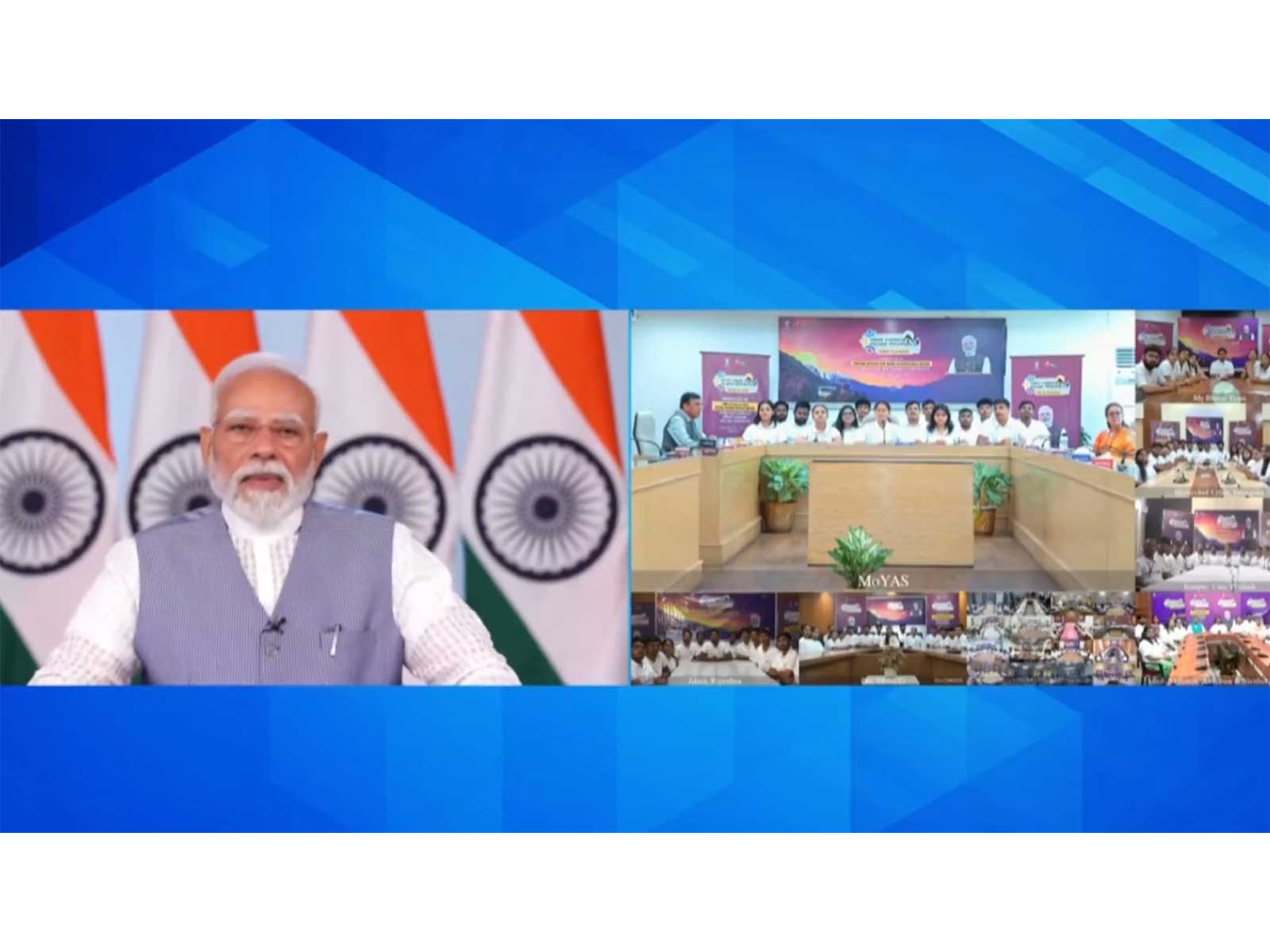 PM Modi interacts with participants of Viksit Vibrant Village Program 2026 (Photo/X@narendramodi)