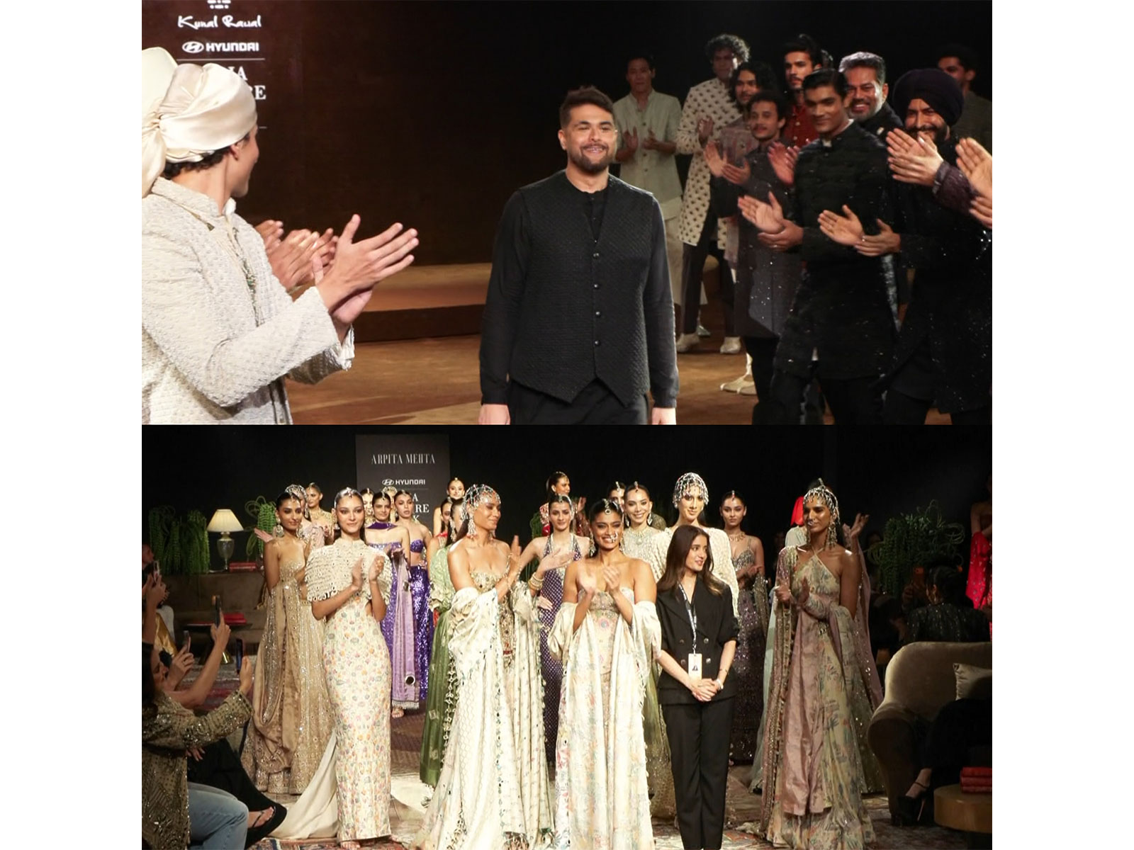 Kunal Rawal, Arpita Mehta showcases their collection at ICW 2026 (Photo/ANI) Kunal Rawal, Arpita Mehta showcases their collection at ICW 2026 (Photo/ANI)