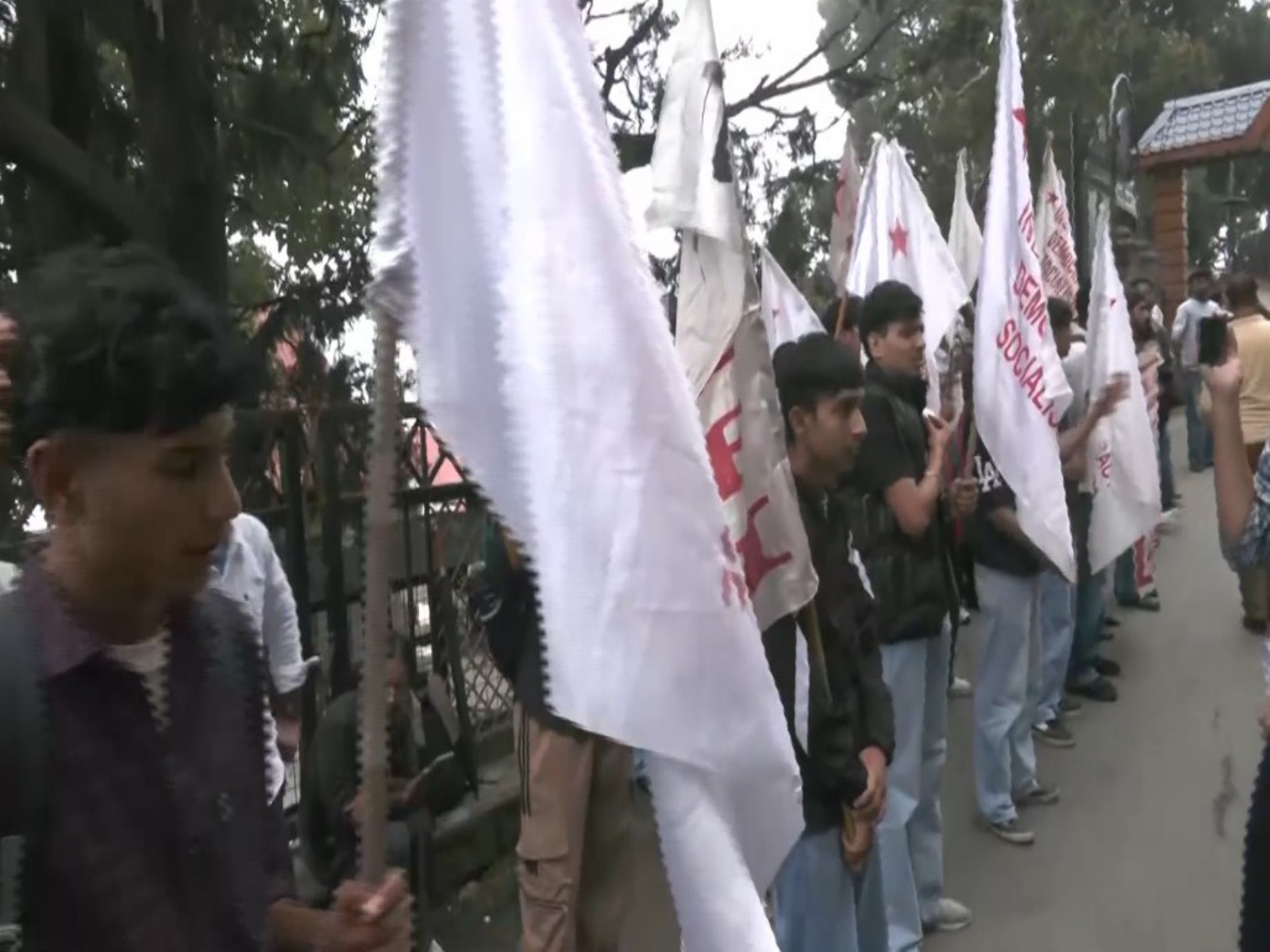 SFI holds protest on dismissal of NTA (Photo/ANI)