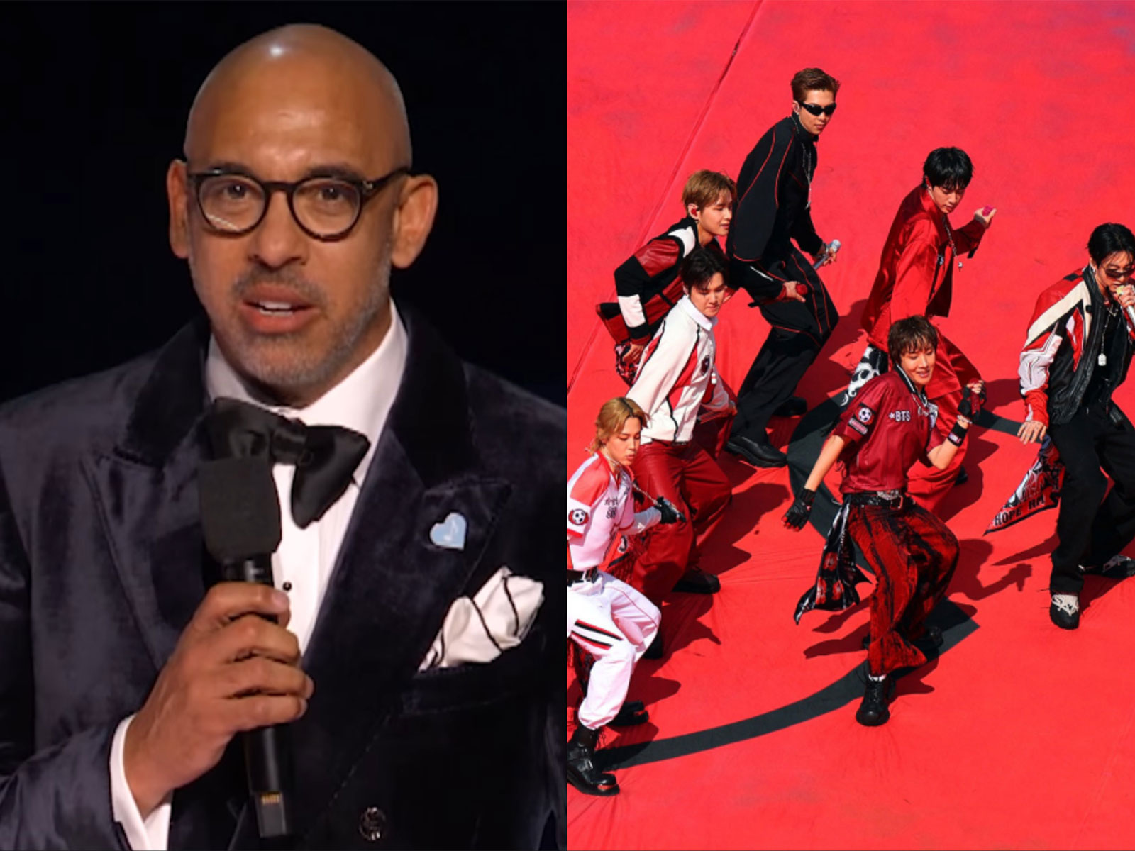 Grammy CEO Harvey Mason Jr., BTS (Photo/Instagram/@grammys), (Photo/Reuters) Grammy CEO Harvey Mason Jr., BTS (Photo/Instagram/@grammys), (Photo/Reuters)