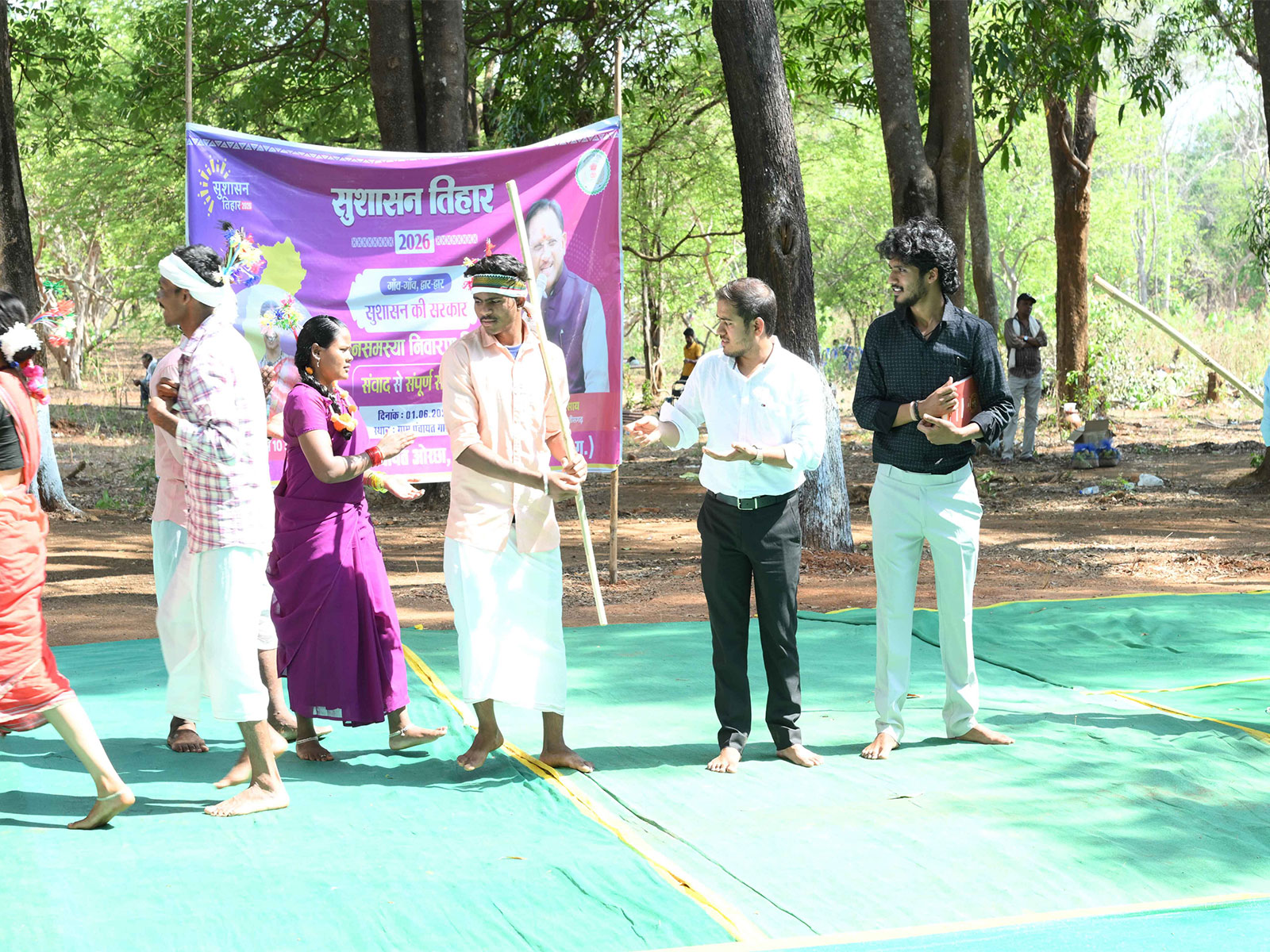 Artists perform folk theatre (Photo/ANI)