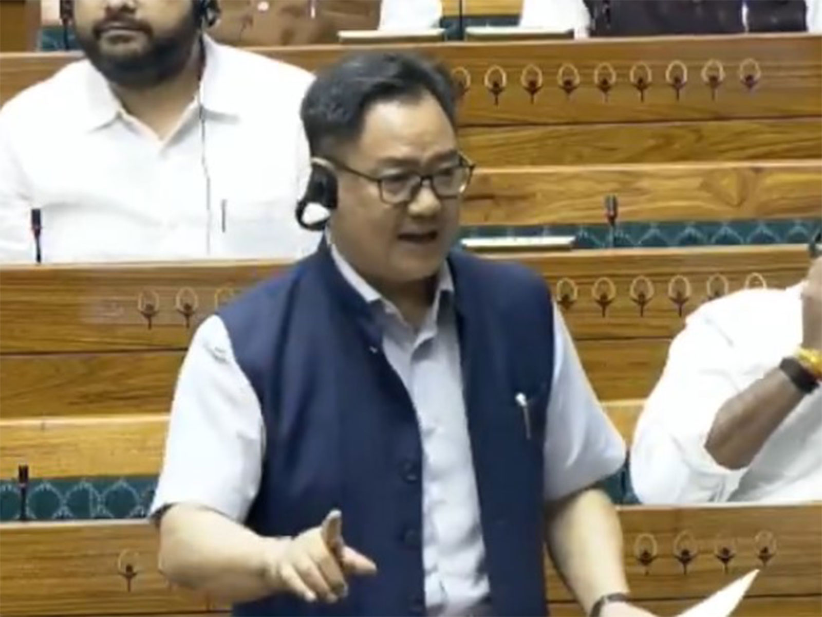 Union Parliamentary Affairs Minister Kiren Rijiju  (Photo/Sansad TV)