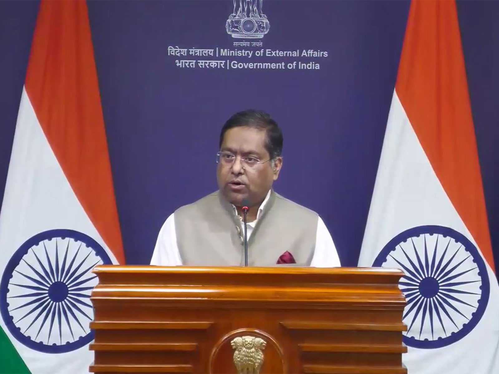 MEA Spokesperson Randhir Jaiswal (Photo/Youtube@Ministry of External Affairs, India) MEA Spokesperson Randhir Jaiswal (Photo/Youtube@Ministry of External Affairs, India)