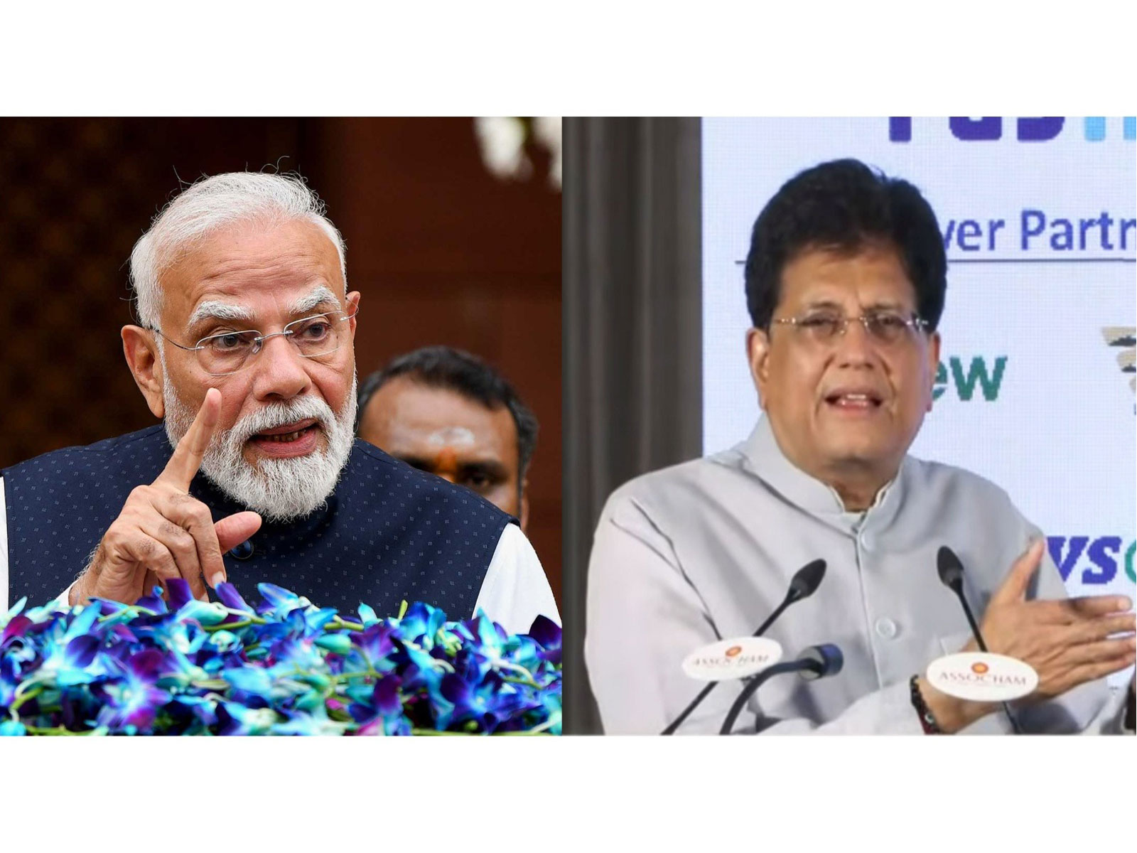 Prime Minister Narendra Modi and Union Minister Piyush Goyal. (Photo/ANI)