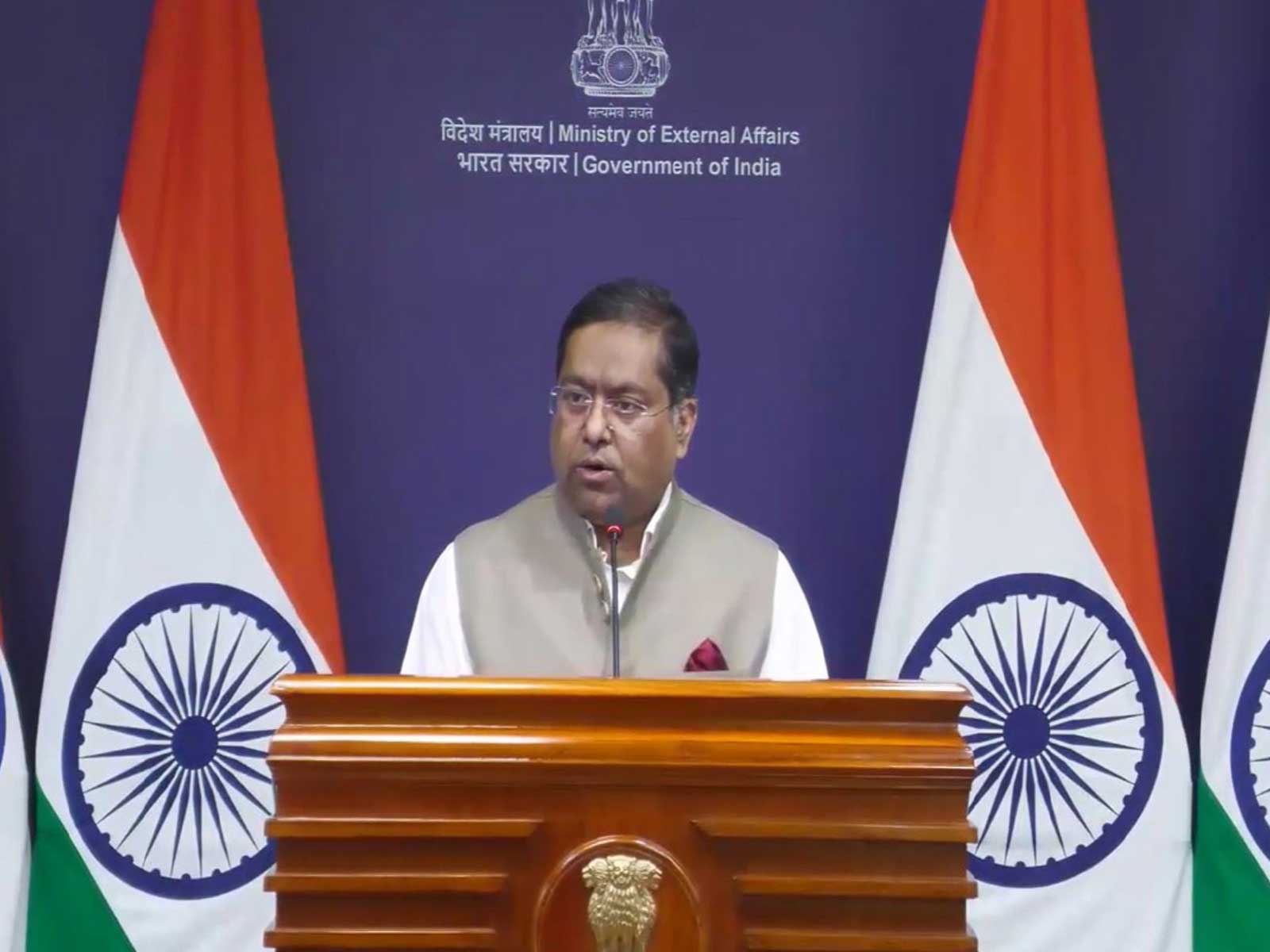 MEA Spokesperson Randhir Jaiswal (Photo/Youtube@Ministry of External Affairs, India) MEA Spokesperson Randhir Jaiswal (Photo/Youtube@Ministry of External Affairs, India)