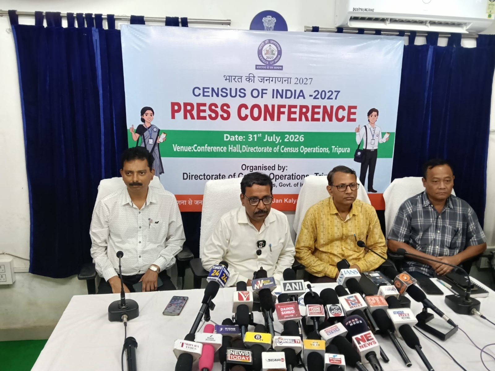 Press Conference organised by directorate of census operations Tripura (Photo/ TSECL) Press Conference organised by directorate of census operations Tripura (Photo/ TSECL)
