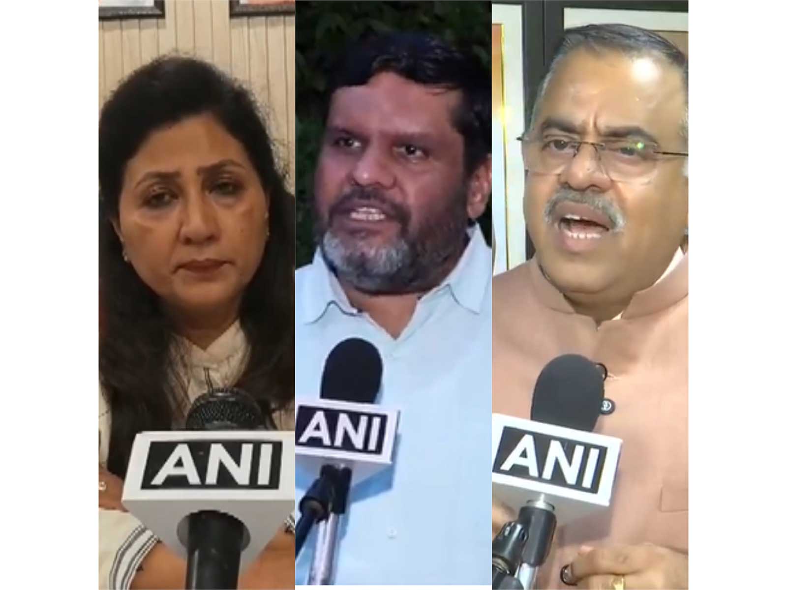 BJP MLA Shikha Roy, BJP leader Gaurav Vallabh and BJP leader Tarun Chugh (Photo/ANI) BJP MLA Shikha Roy, BJP leader Gaurav Vallabh and BJP leader Tarun Chugh (Photo/ANI)