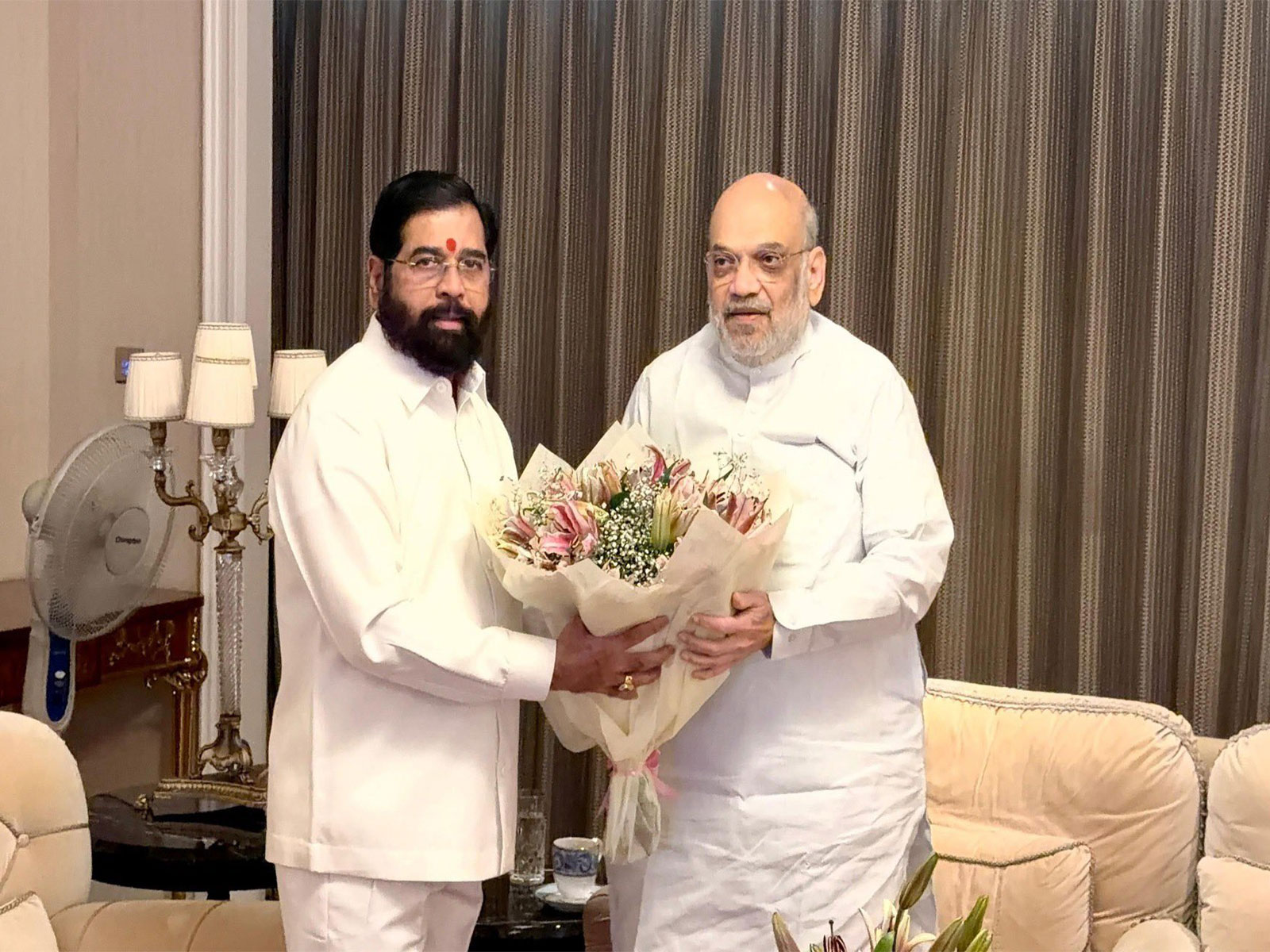 Maharashtra Dy CM Eknath Shinde meets Union Home Minister Amit Shah in Pune (Photo/ X @mieknathshinde)