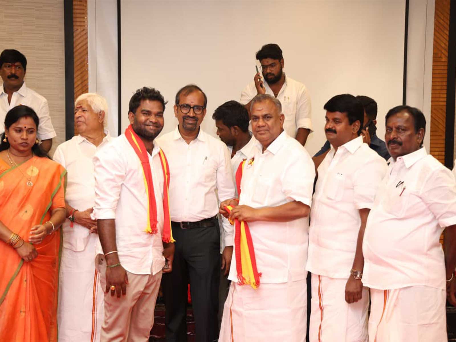 Several AIADMK functionaries join TVK in Chennai (Photo/TVK) Several AIADMK functionaries join TVK in Chennai (Photo/TVK)