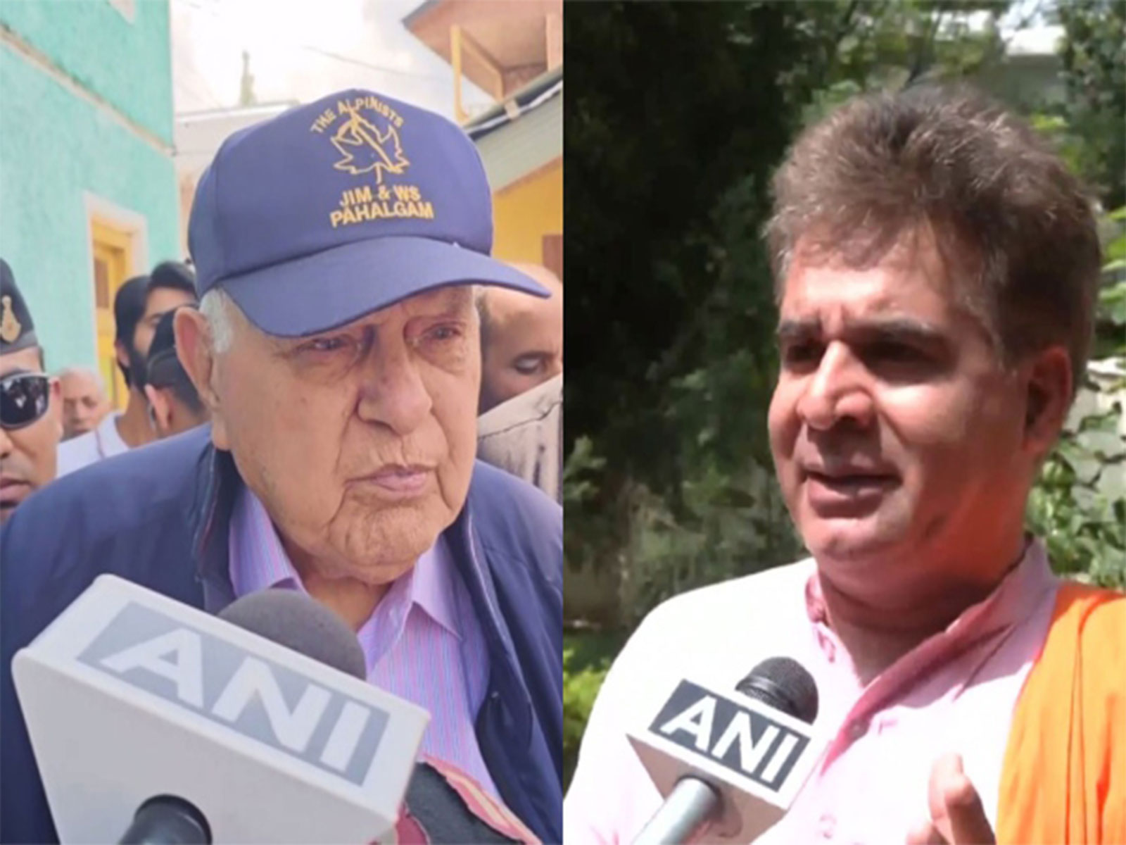 National Conference chief Farooq Abdullah (L) and BJP leader Ravinder Raina (R) (Photo/ANI) National Conference chief Farooq Abdullah (L) and BJP leader Ravinder Raina (R) (Photo/ANI)